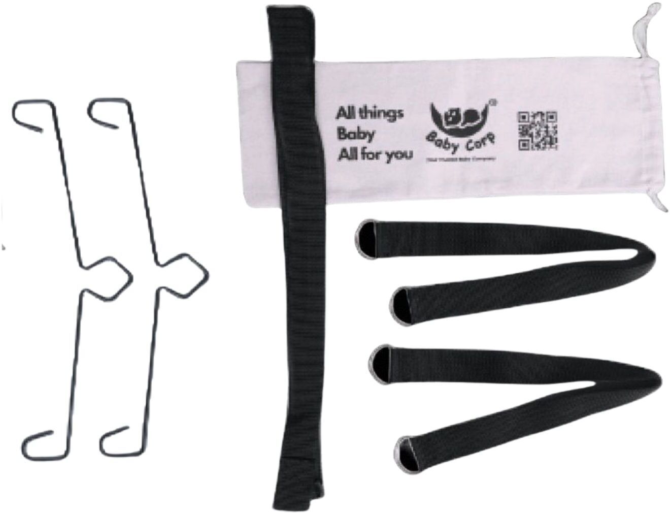 Car Cradle for Baby | Cradle Hanger Kit with Adjustable Belts & Metal Hooks-image-12