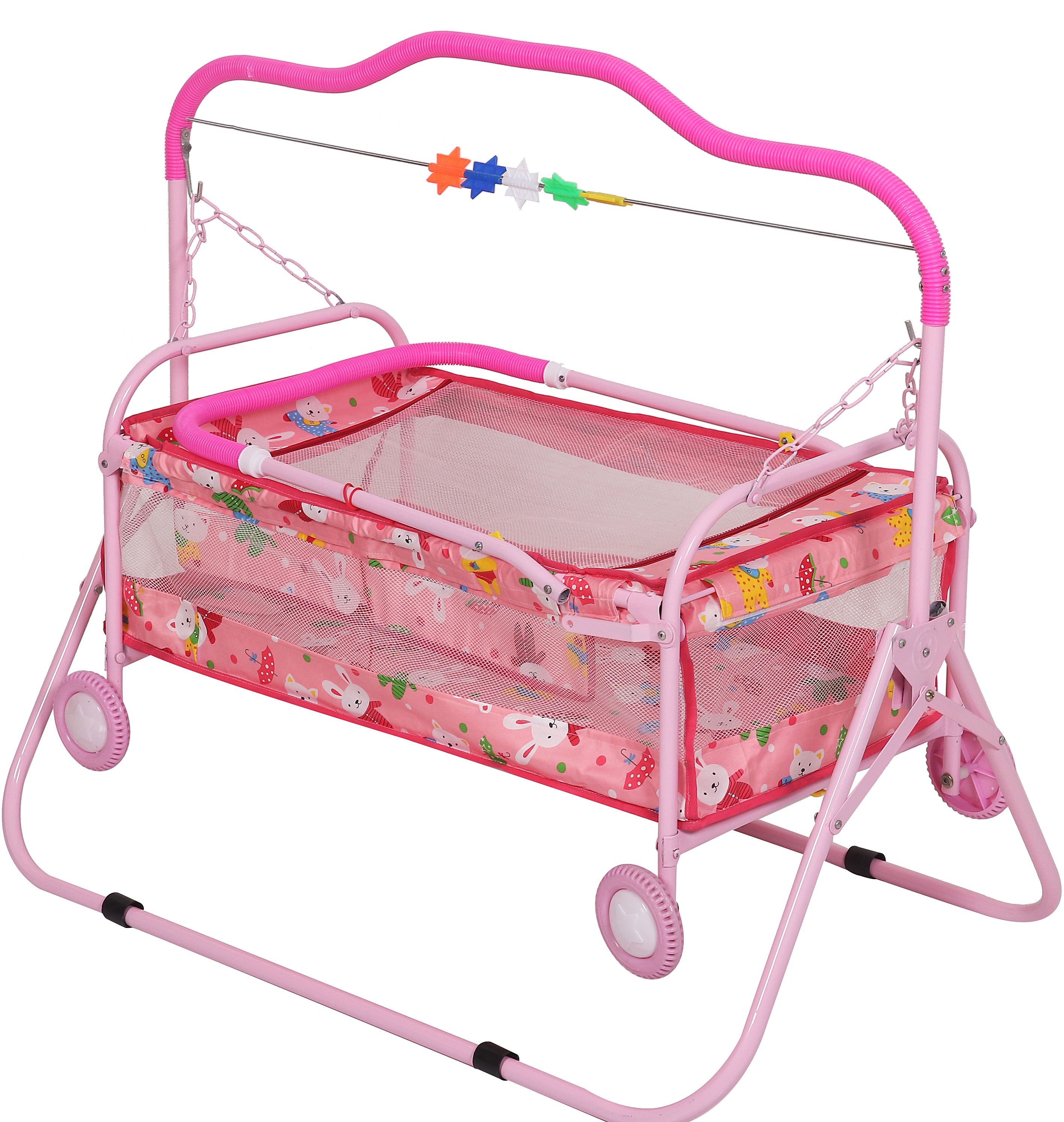 Foldable Baby Cradle With Swing, Jhula Palna For New Born Babies (J4)