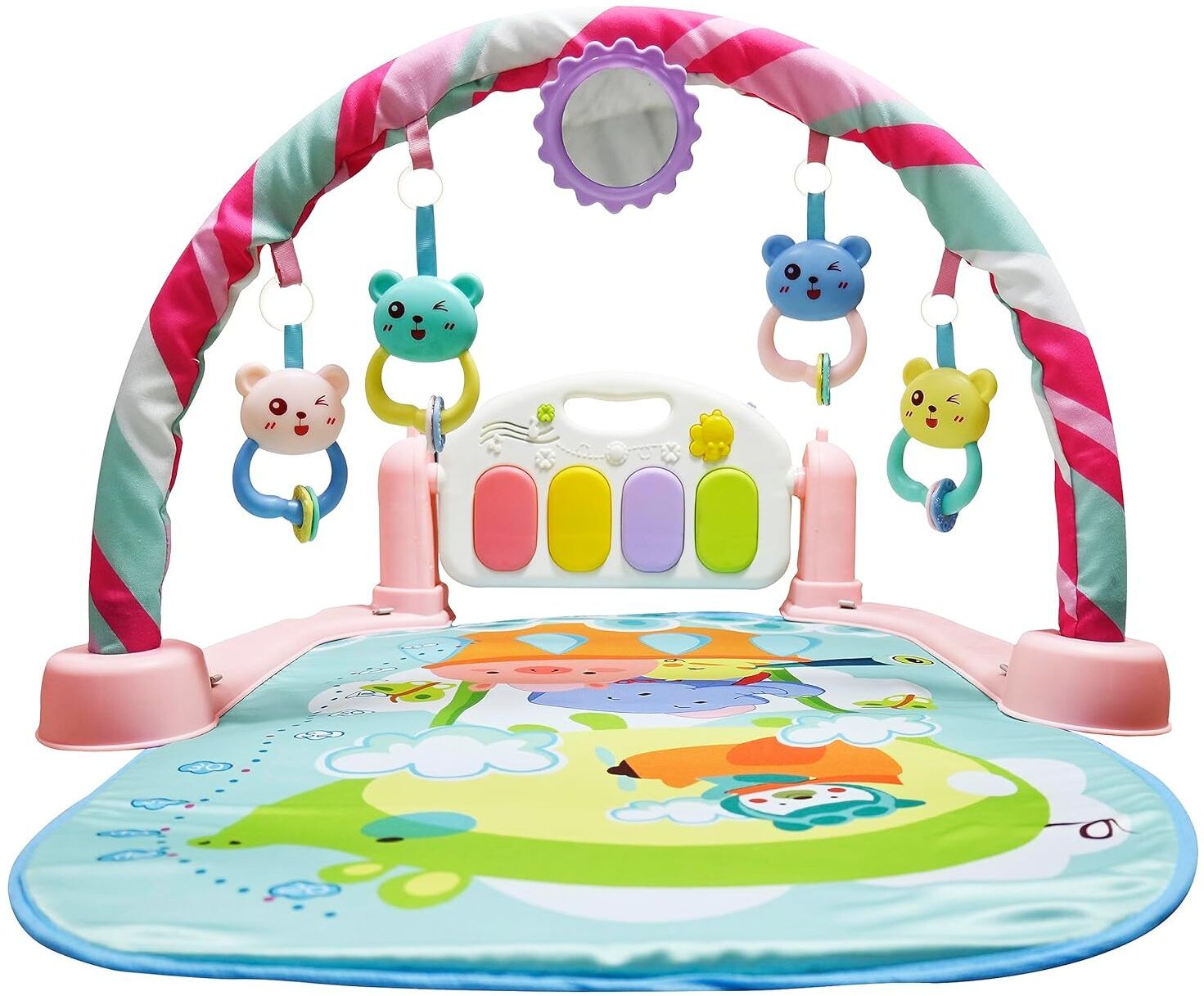 5 in 1 Baby Play Gym Kick & Play Piano Mat Newborn Toy for infants Boy and Girl