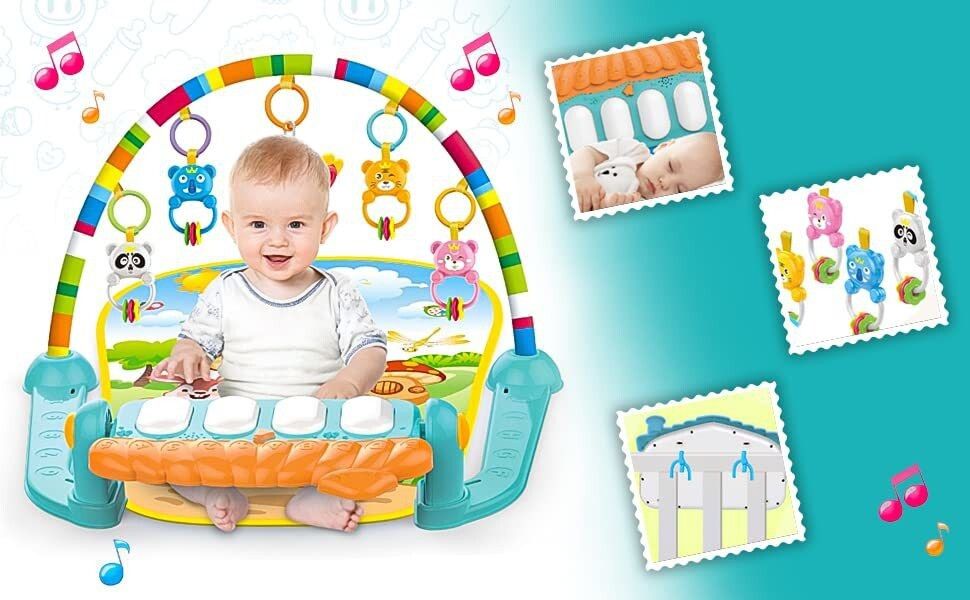 Baby Play Gym Mat And Play Piano for Kids 0-3 Years Lights & Music Activity Toys