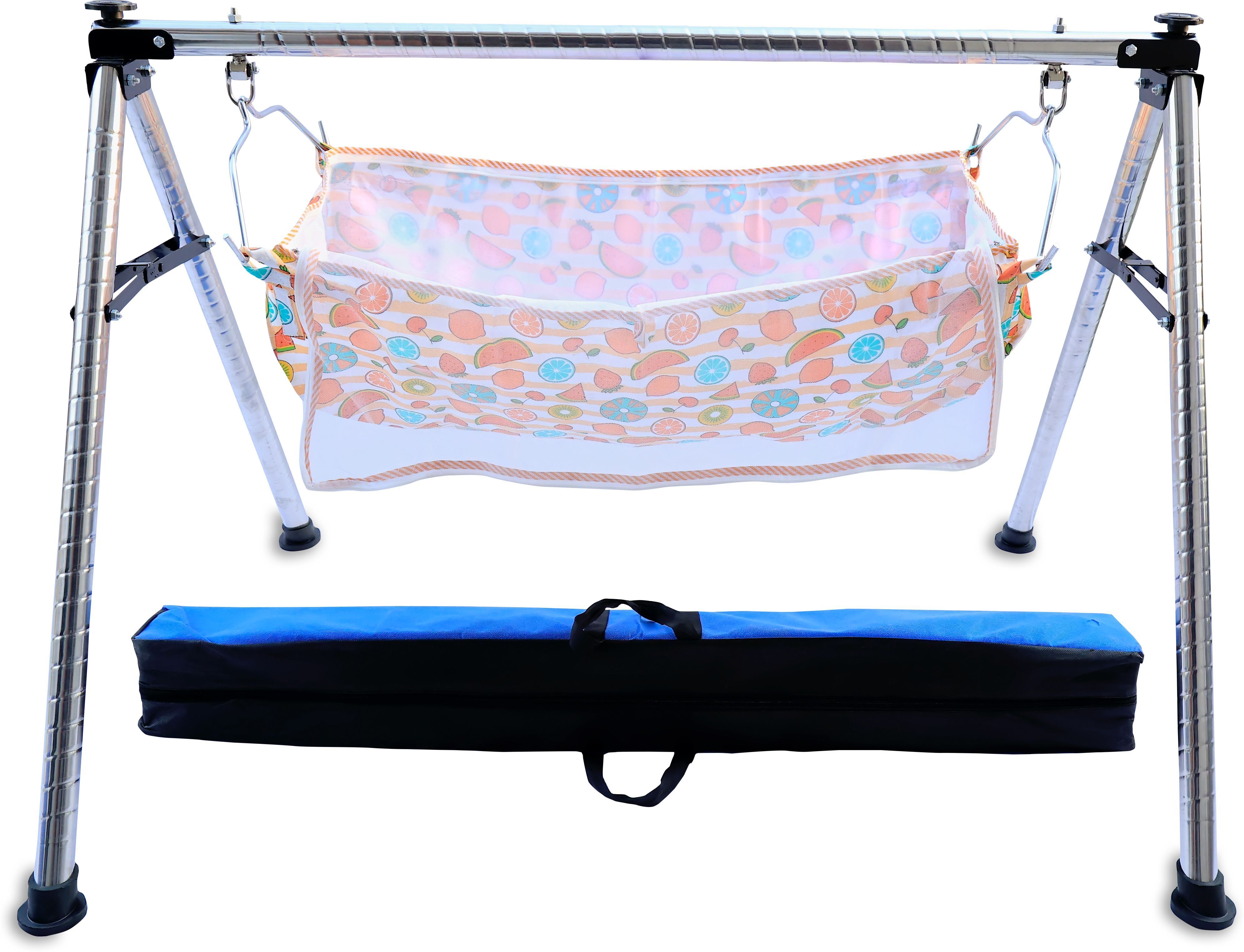 stainless steel cradle Round Foldable Baby Cradle for 0 to 2 Year Kids-image-28