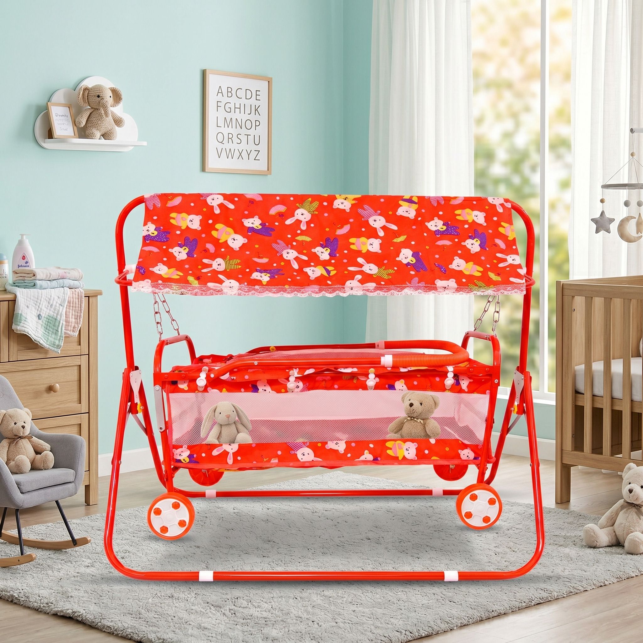 avani metrobuzz Classic Baby Cradle Jhula Palna Bassinet Stroller-picture-28