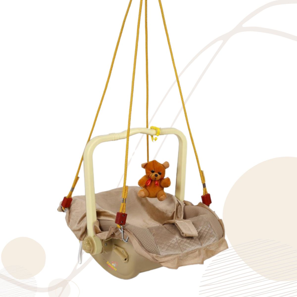 12IN1 Musical Carry Cot with Mosquito Net, Storage Box and Swinging Ropes Rocker and Bouncer