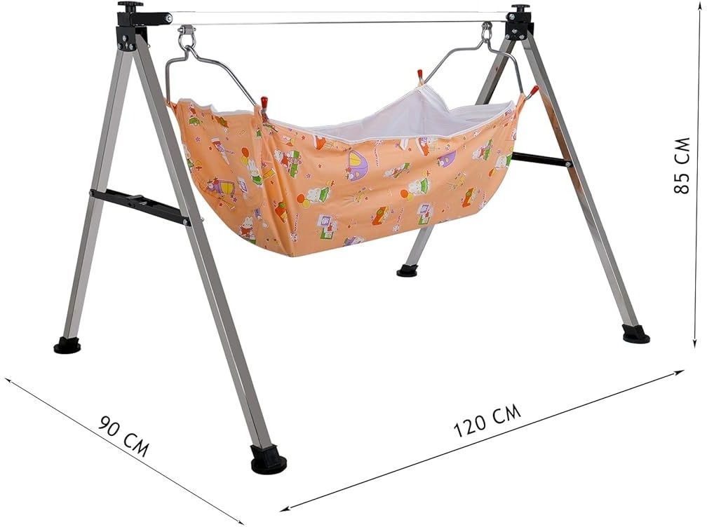 Baby Cradle Baby Bedding Hanging Swing Cradle with Cotton Hammock with Net-image-6
