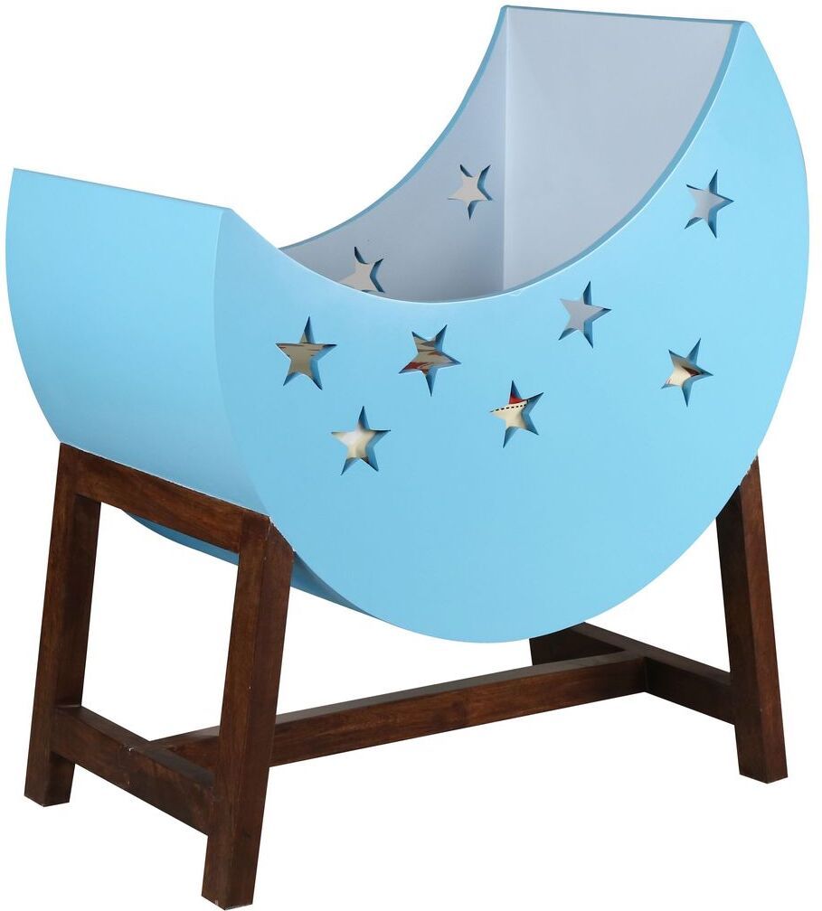 Arcedo Polaris Baby Wooden Cradle | Moon Shaped Solid Wood Baby Crib|-picture-16