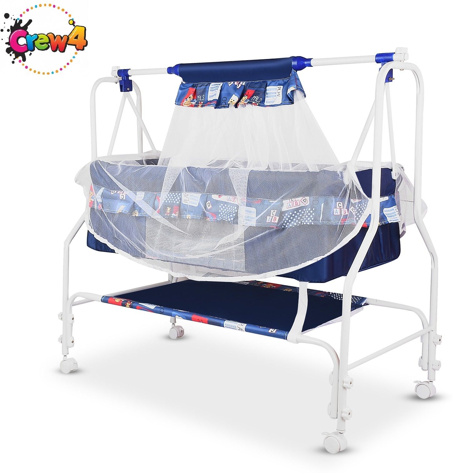 Cradle for kids cradle for baby boy and girl Cradle With Swing & Mosquito Net-image-25