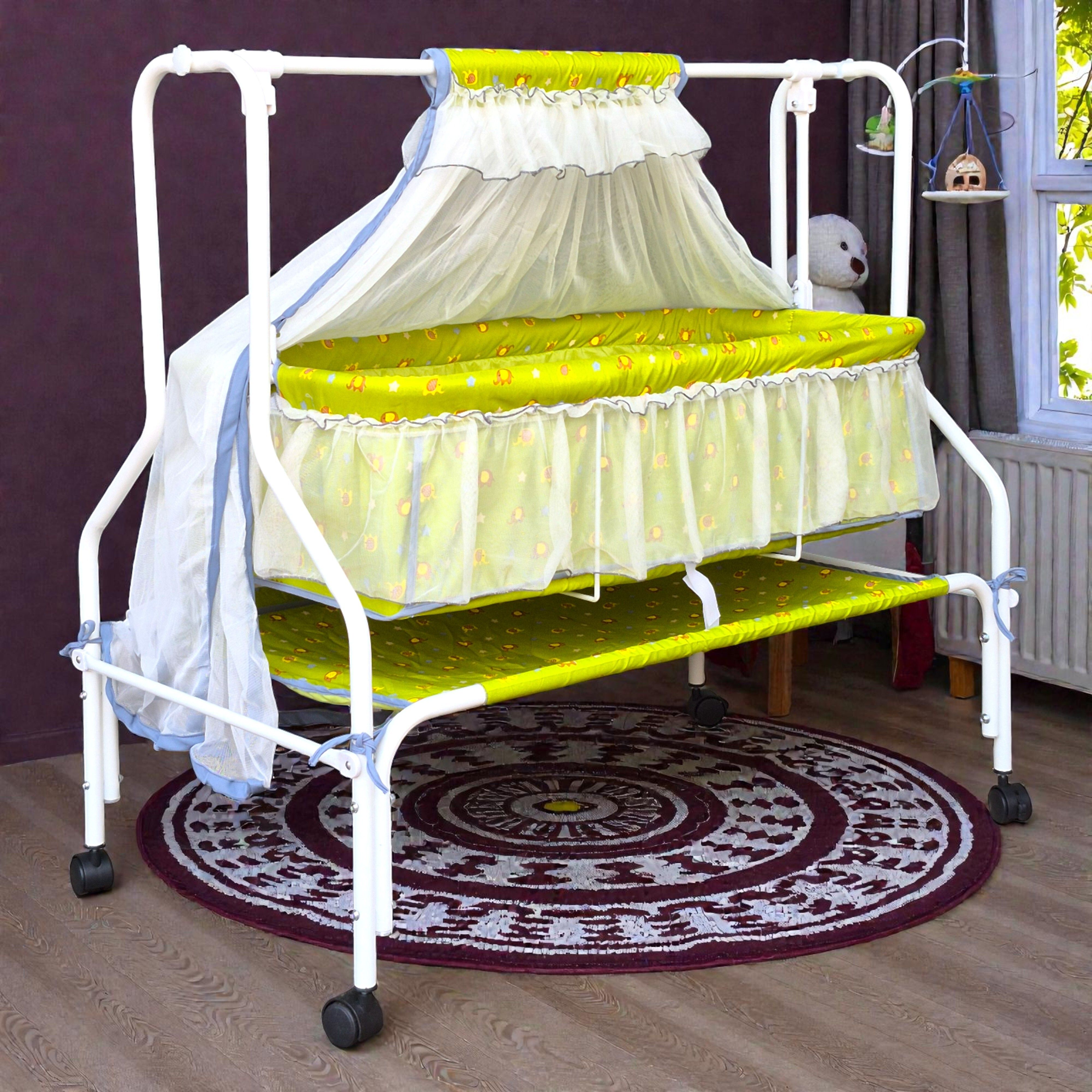 kiddery HESTIA | Premium baby cradle Free Plush Mattress & Mosquito Net [0-10 M]-picture-21