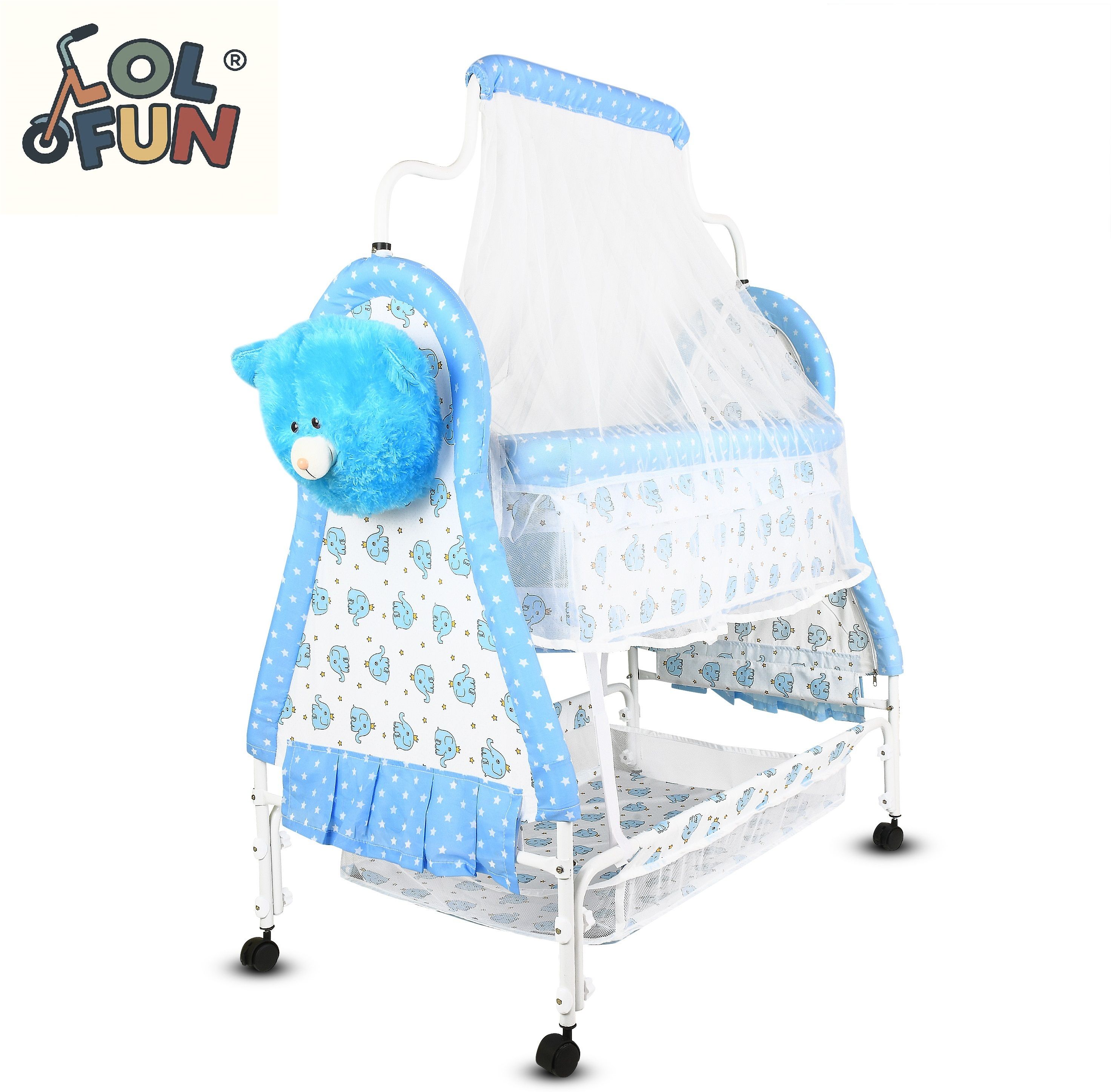 lol-fun Cradle for kids cradle for baby boy and girl Cradle With Swing & Mosquito Net-picture-26