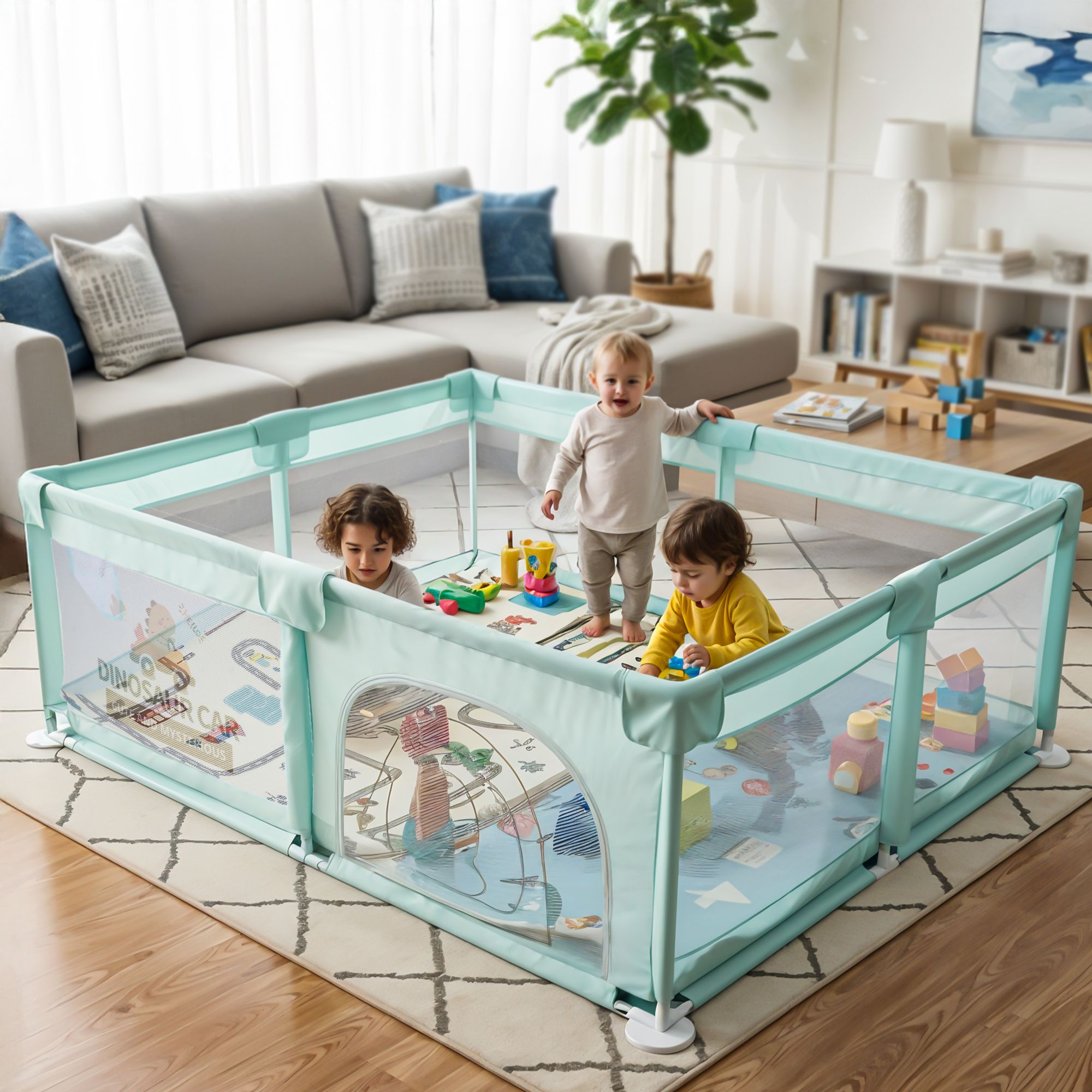baybee JoyHub Kids Playpen for Baby Playards with Zipper Door&Toys Pouch for 0-5 years-picture-14