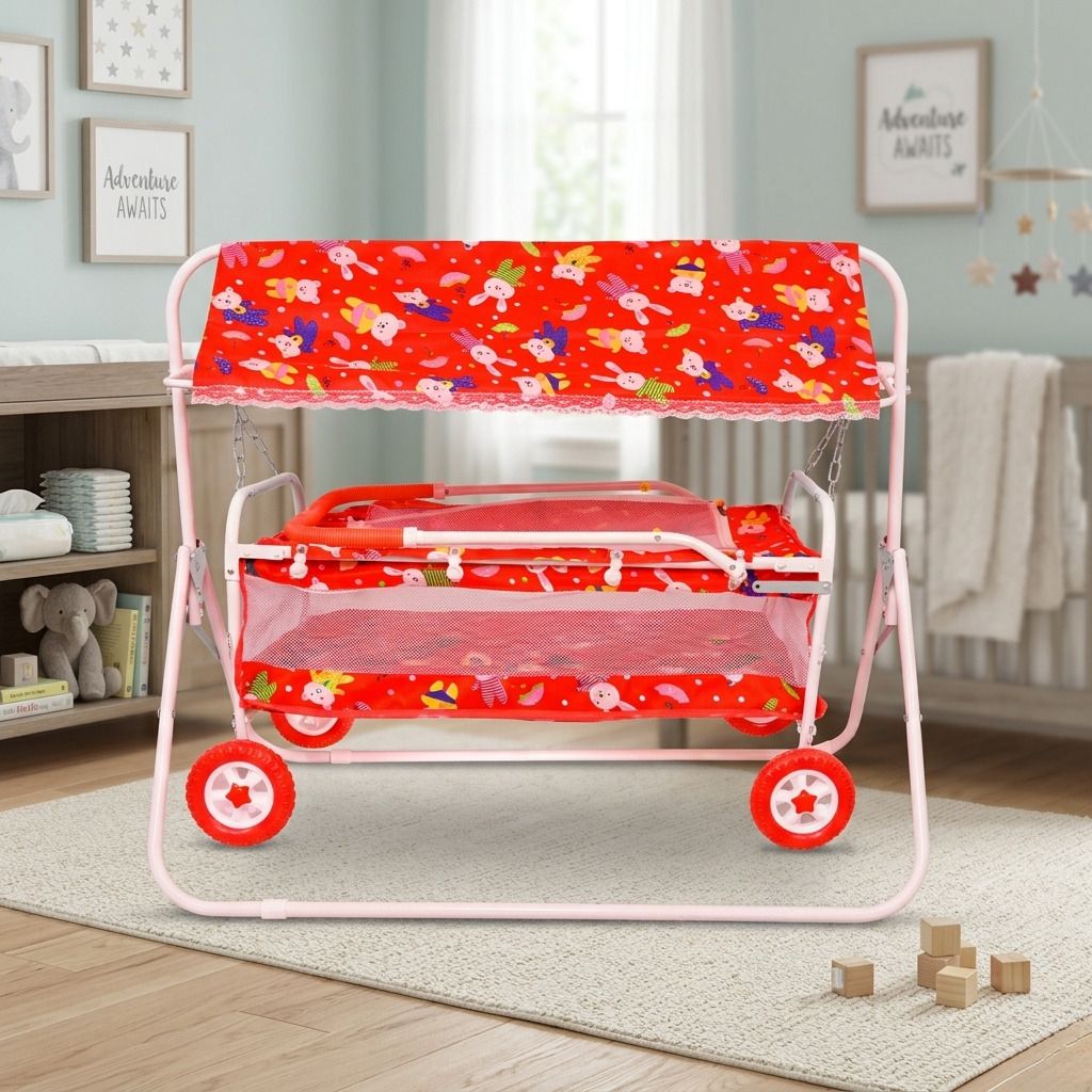 avani metrobuzz Baby Crib Cradle Bassinet Palna Jhula for 0 to 18 Months Baby-picture-26