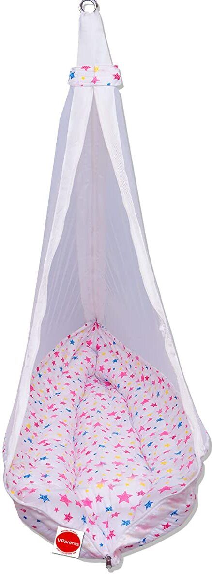 vparents Joy baby cradle with Attached bed and Mosquito net-picture-4