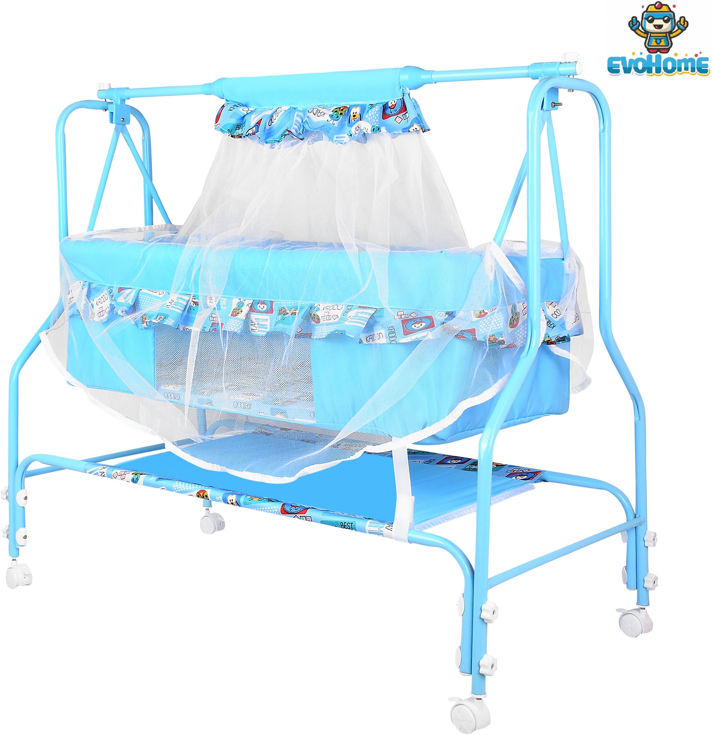 Cradle for kids cradle for baby boy and girl Cradle With Swing & Mosquito Net-image-44