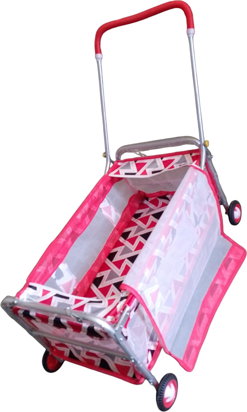 smiley bell Swing Buggie Tralley bassinet for Baby New Born with Mosquito Net and Wheel-picture-10