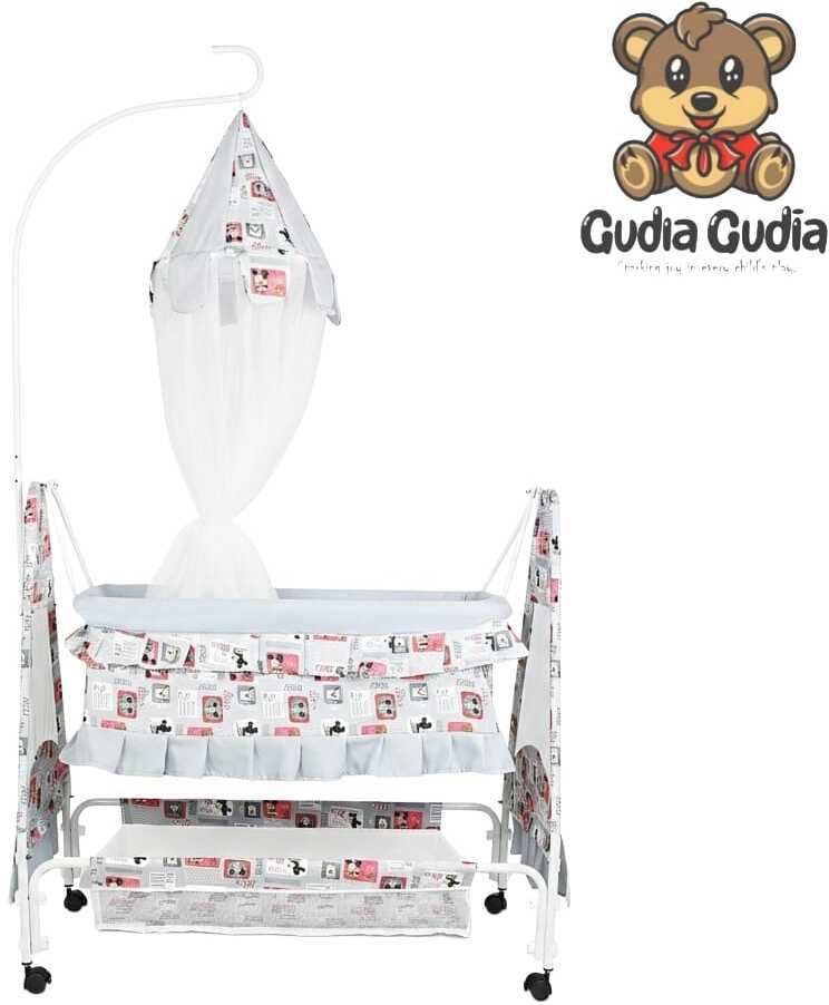 gudda gudia Cradle for kids cradle for baby boy and girl Cradle With Swing & Mosquito Net-picture-22
