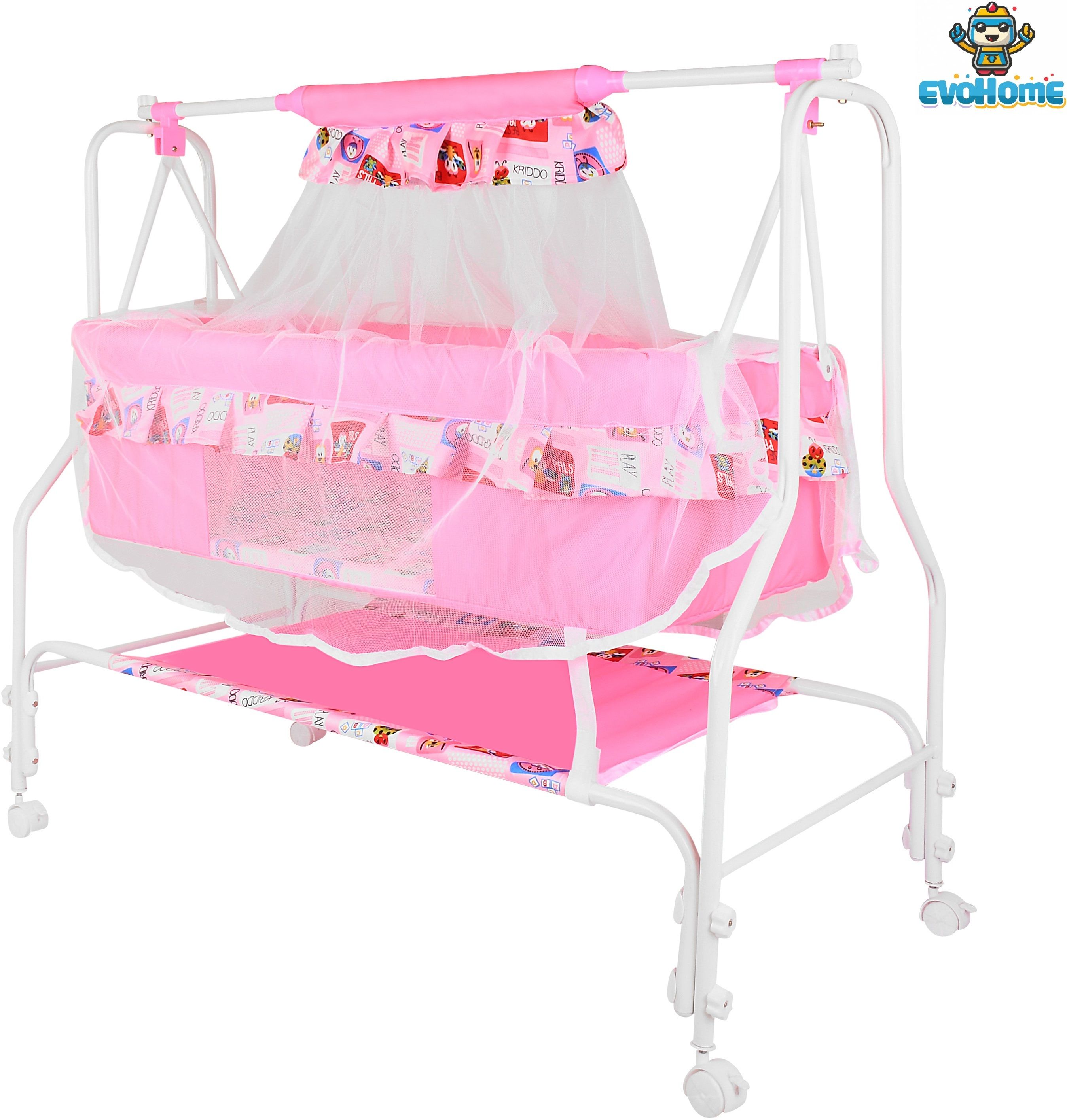 evohome Cradle for kids cradle for baby boy and girl Cradle With Swing & Mosquito Net-picture-11