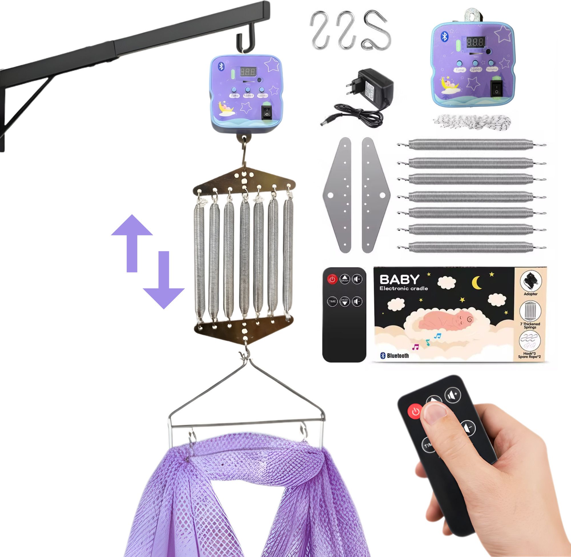 Automatic Electric Baby Swing Cradle Jhula, Remote Control Baby Swing Electric