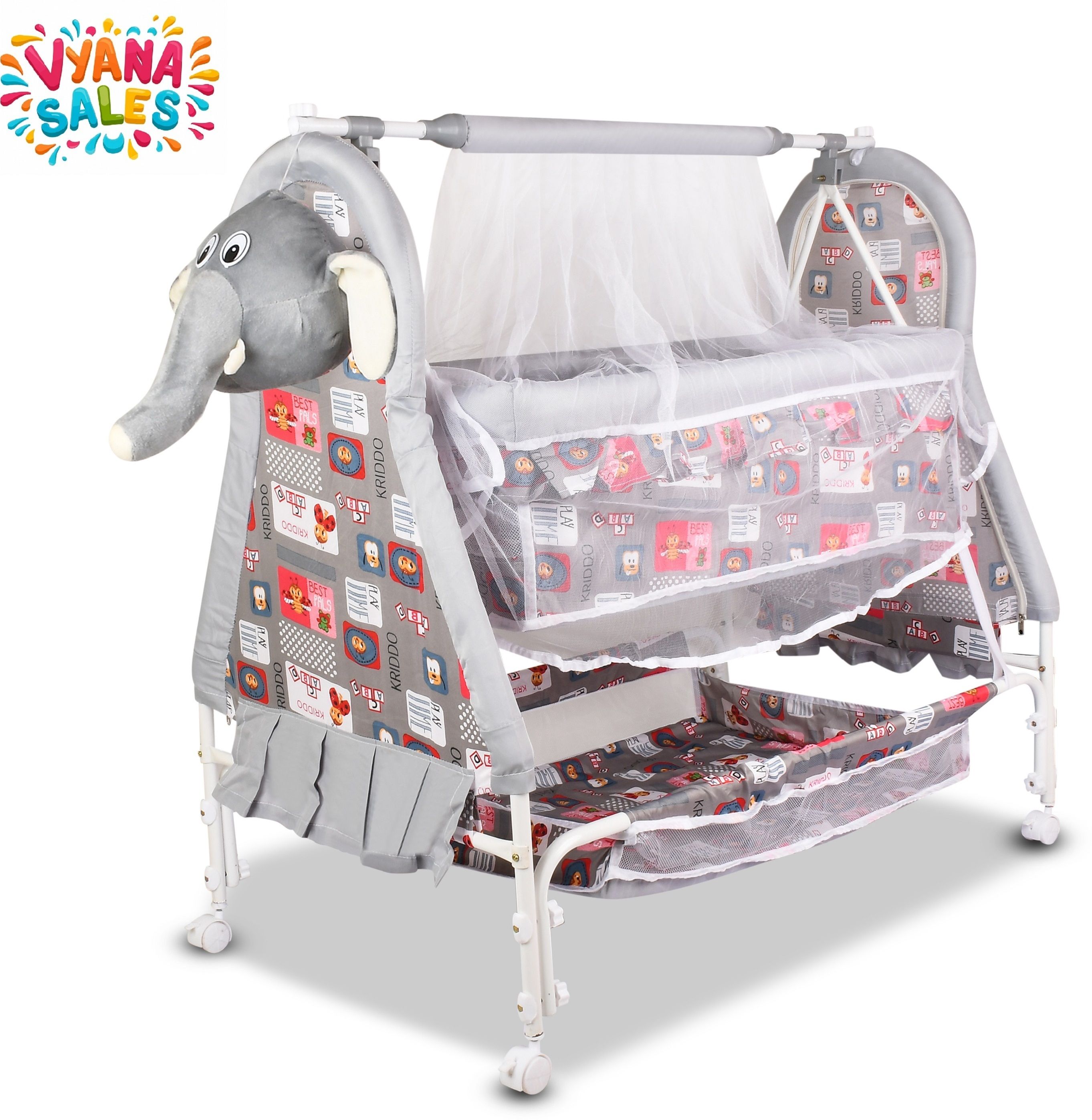 vyana sales Cradle for kids cradle for baby boy and girl Cradle With Swing & Mosquito Net-picture-39