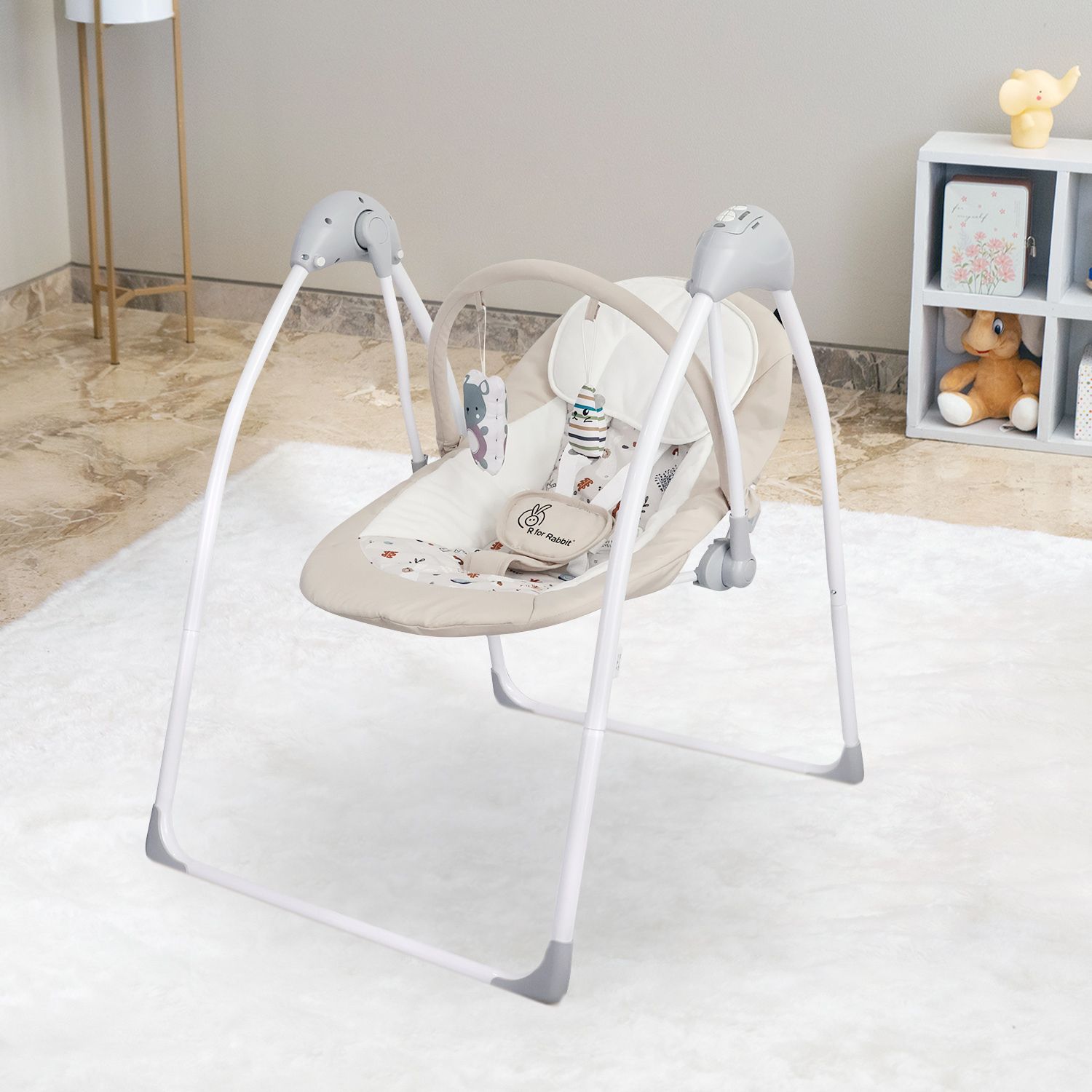 Snicker Playful Automatic Baby Swing with Remote Control for Newborn Baby-image-2