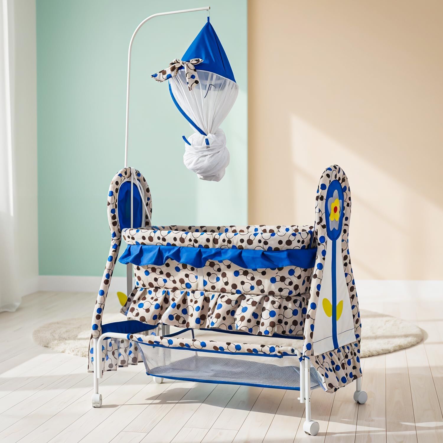 baybee Baby Swing Cradle for Baby, Infant Baby Cradle Jhula for Baby with Mosquito Net-picture-28