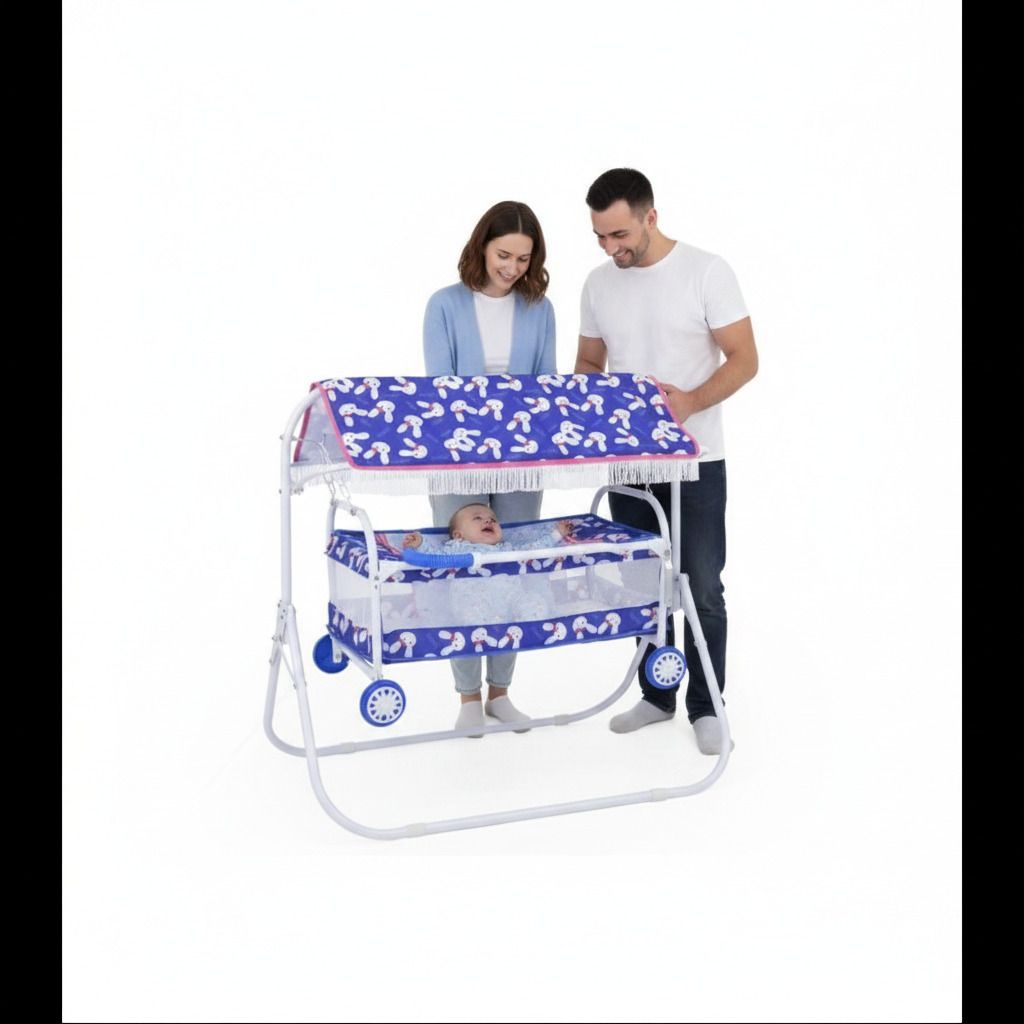 Cradle For New Born Baby With Attractive Looks (Blue)-image-9