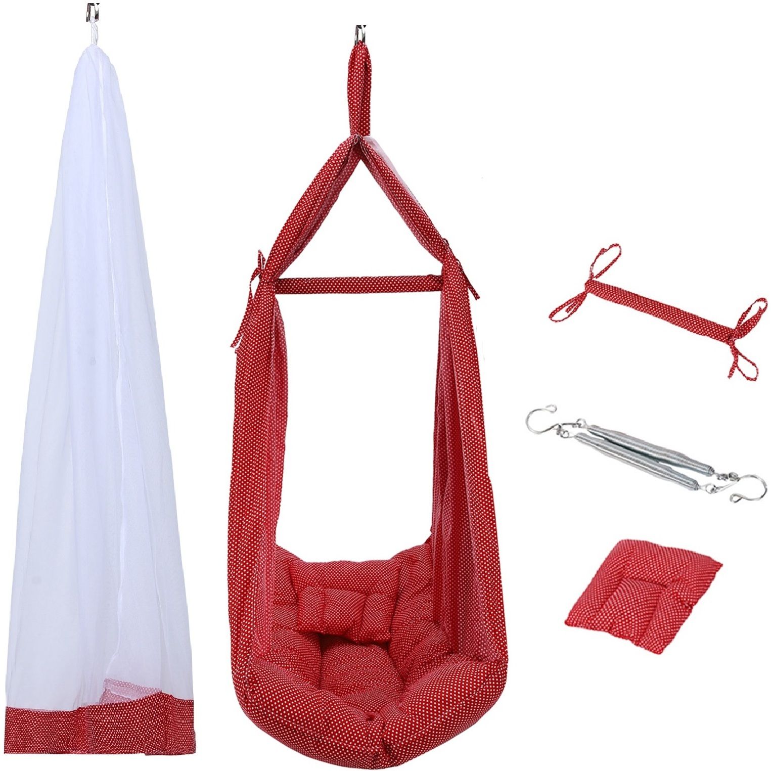parents choice PEARL RED INFANT COMFY SWING CRADLE-picture-34
