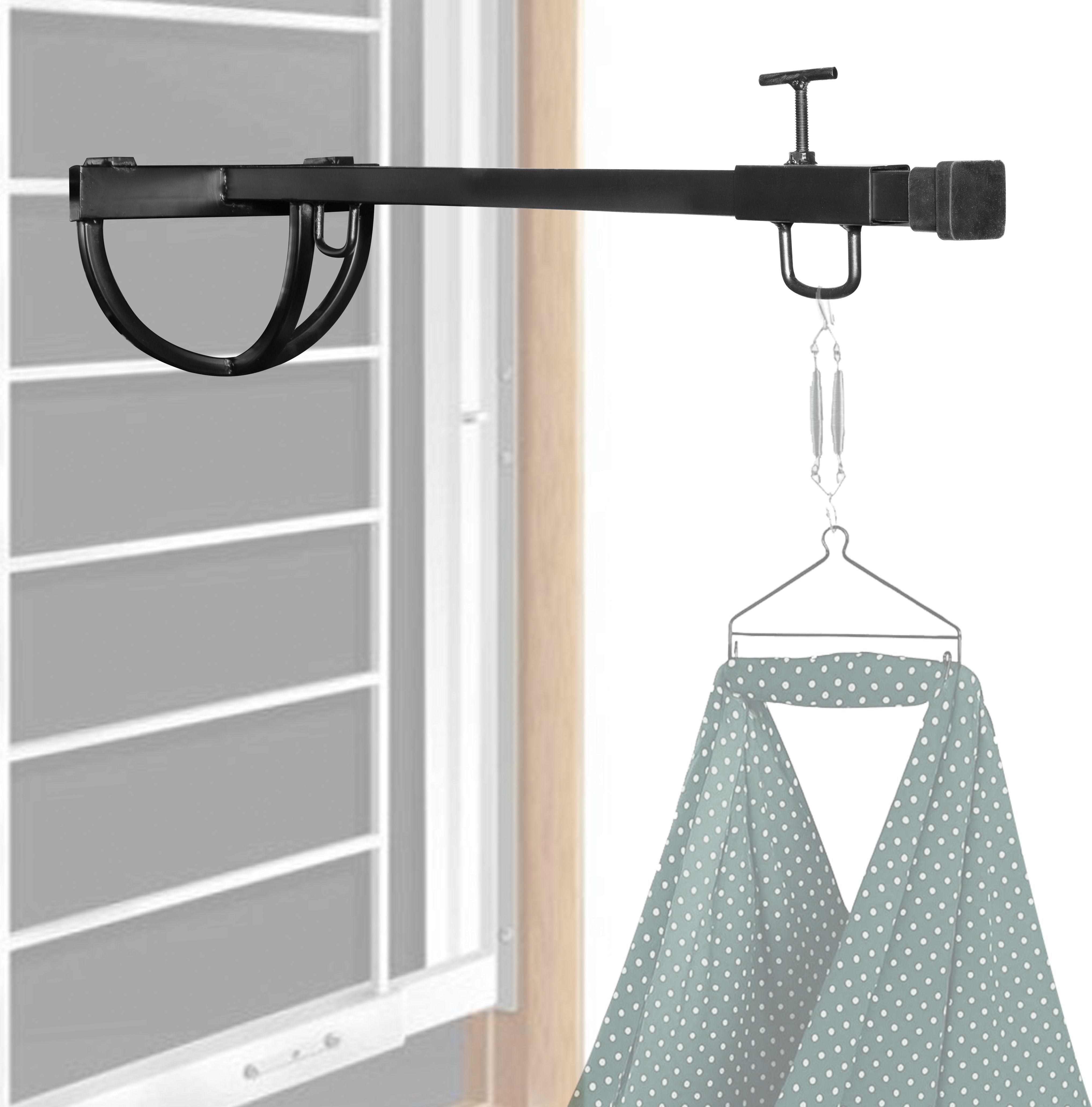 Adjustable Iron Baby Cradle Window Hanger with Sliding Arm & Lock Clamp-image-27