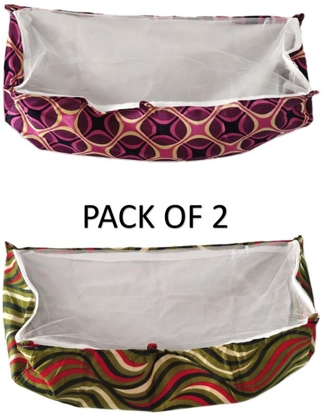 Born Baby Khoya Cradle Cloth, Baby zoli with Mosquito net, Pure Cotton Material-image-15