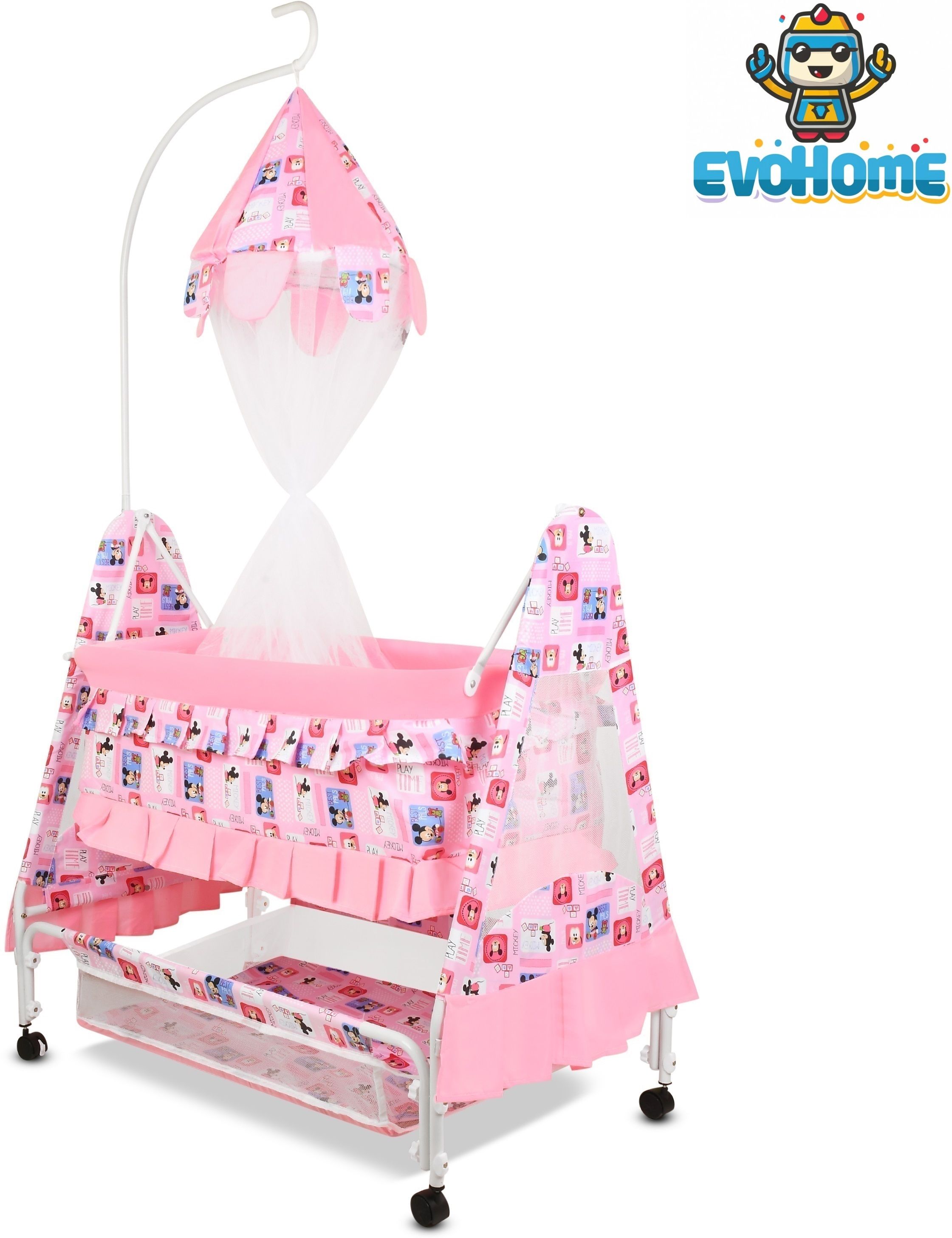 evohome Cradle for kids cradle for baby boy and girl Cradle With Swing & Mosquito Net-picture-6