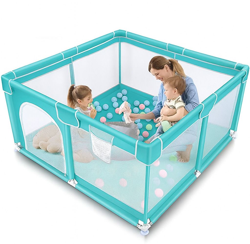 hevasnek Visibility, Indoor/Outdoor Toddler Activity Fence for Boys & Girls (Blue)-picture-42