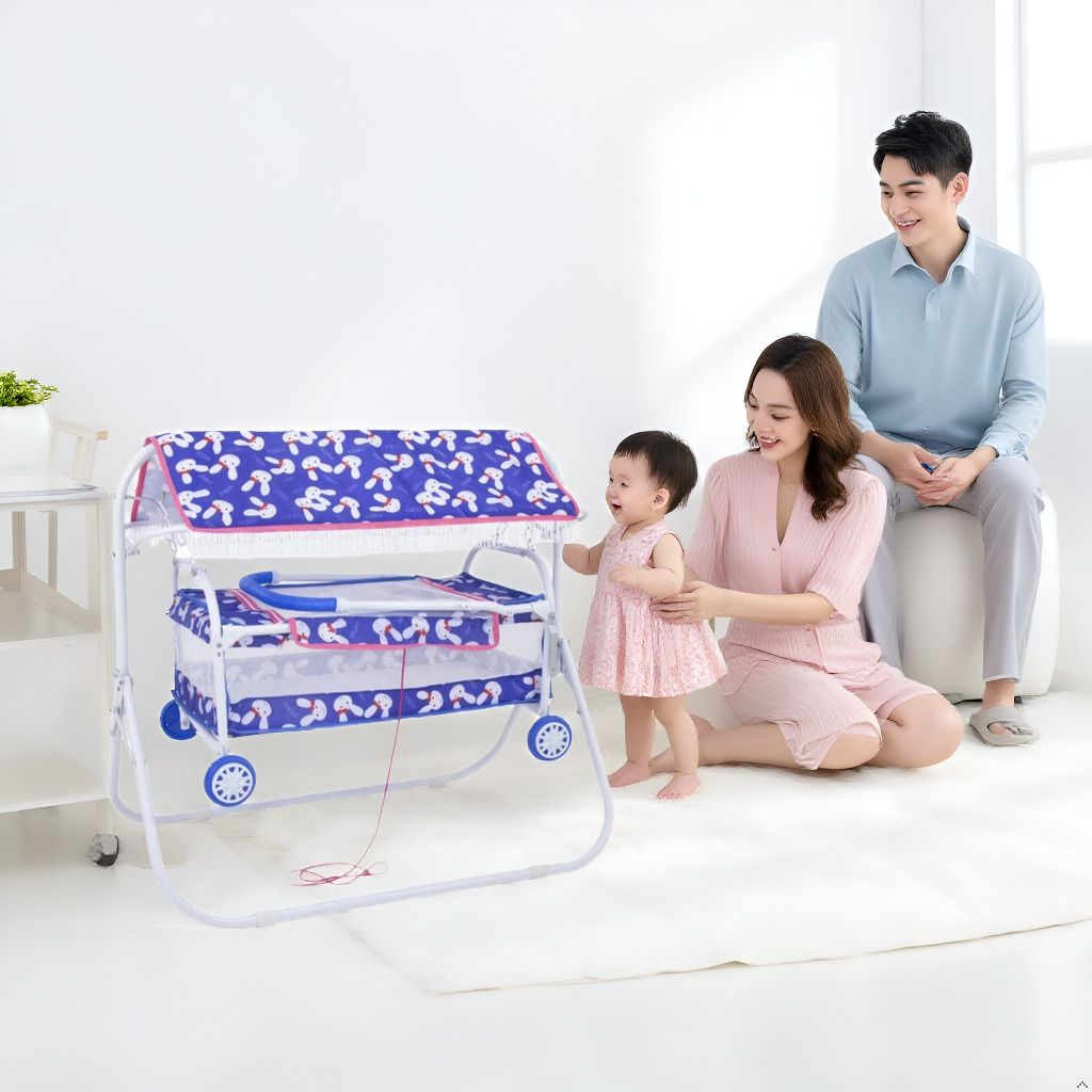 NIRJALA FOLDABLE BABY CRADLE SWING (BLUE)-image-29