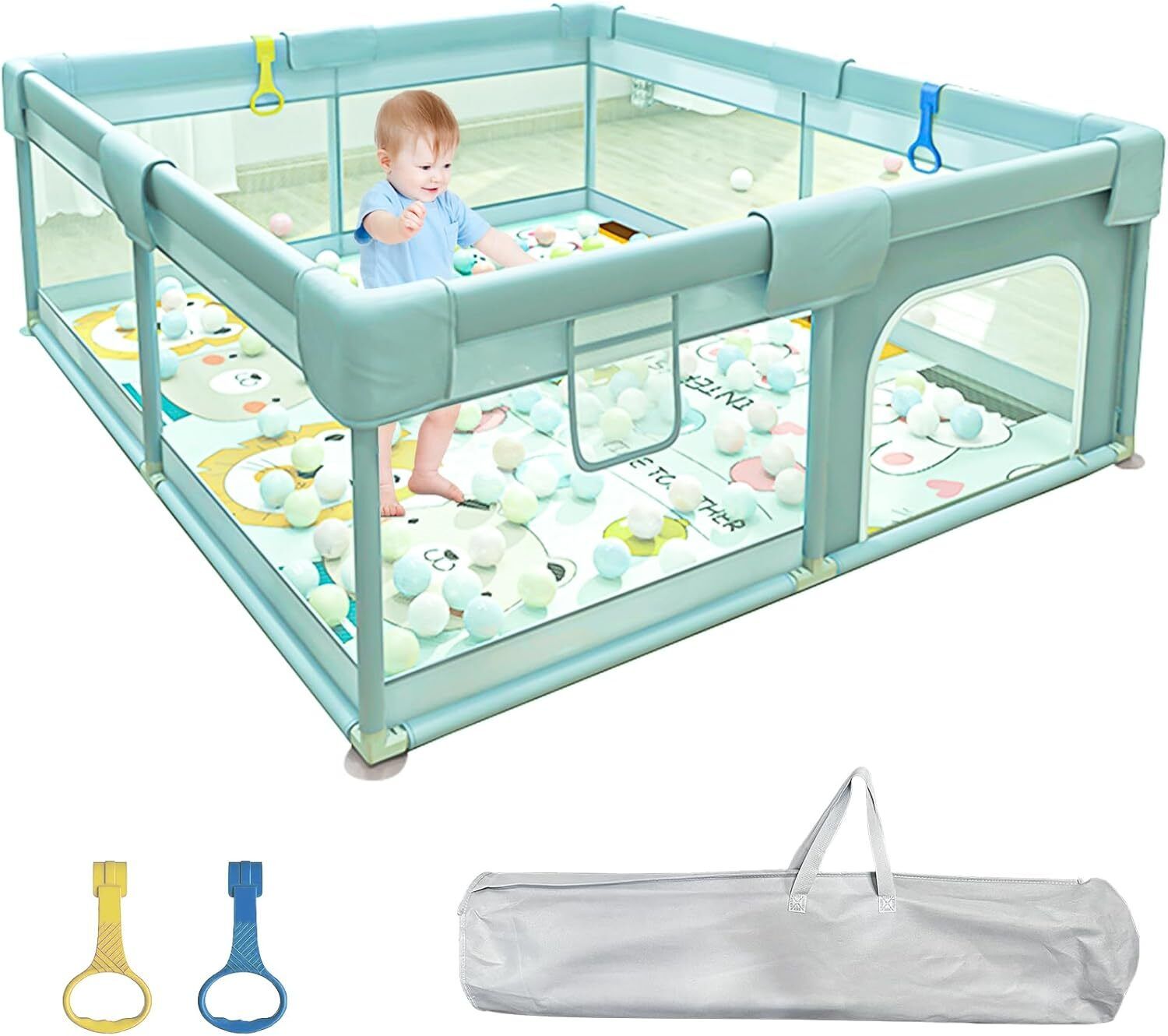 Playpen for Baby Kids Foldable Play Yard crib cradle for Toddler playarea fence-image-38