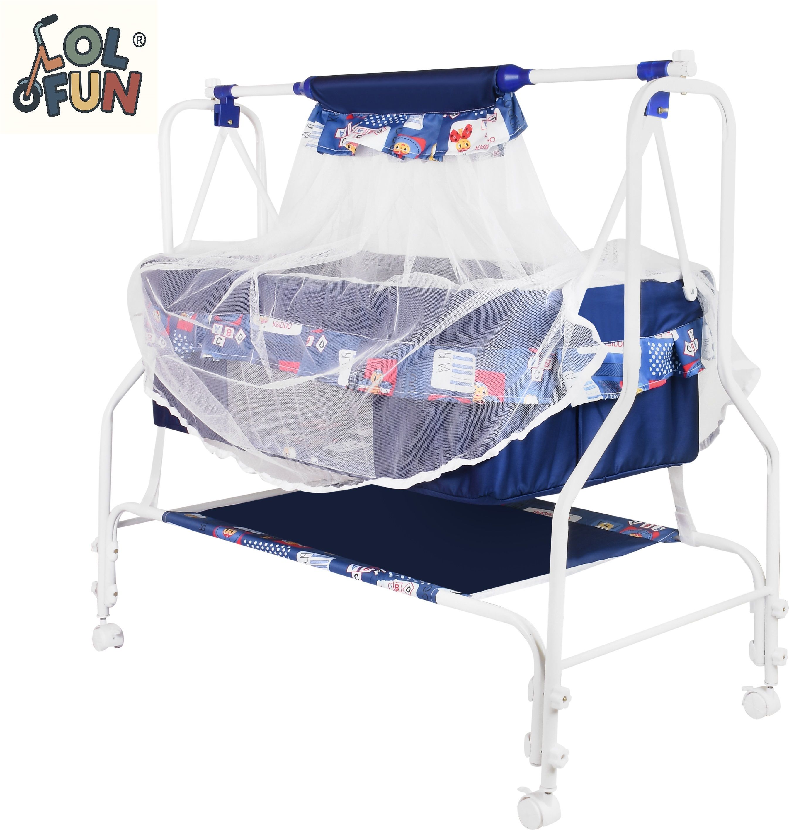 lol-fun Cradle for kids cradle for baby boy and girl Cradle With Swing & Mosquito Net Bassinet-picture-25
