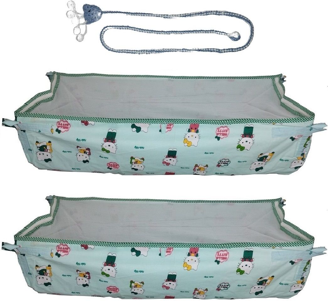 Soft Cloth Swing New Born Baby Cradle Hammock Khoya Palna Ghodiyu Net Pack of 2-image-30