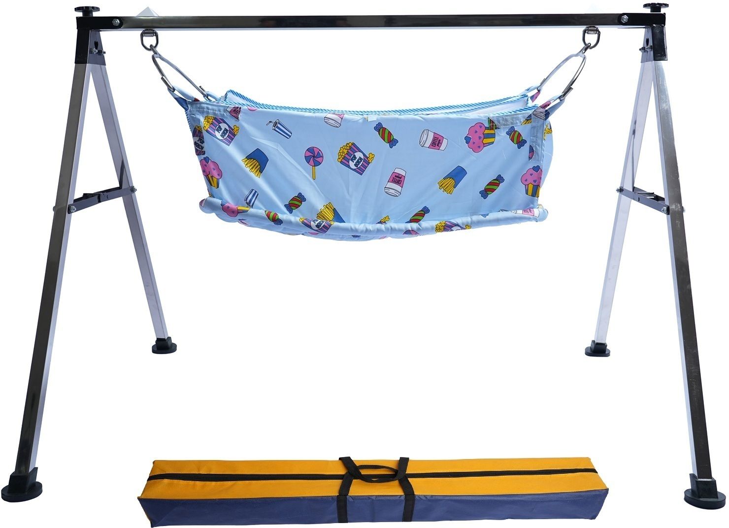 Portable Strong Durable Folding Baby Swing Jhula Ghodiyu w/Free Premium Hammock-image-14