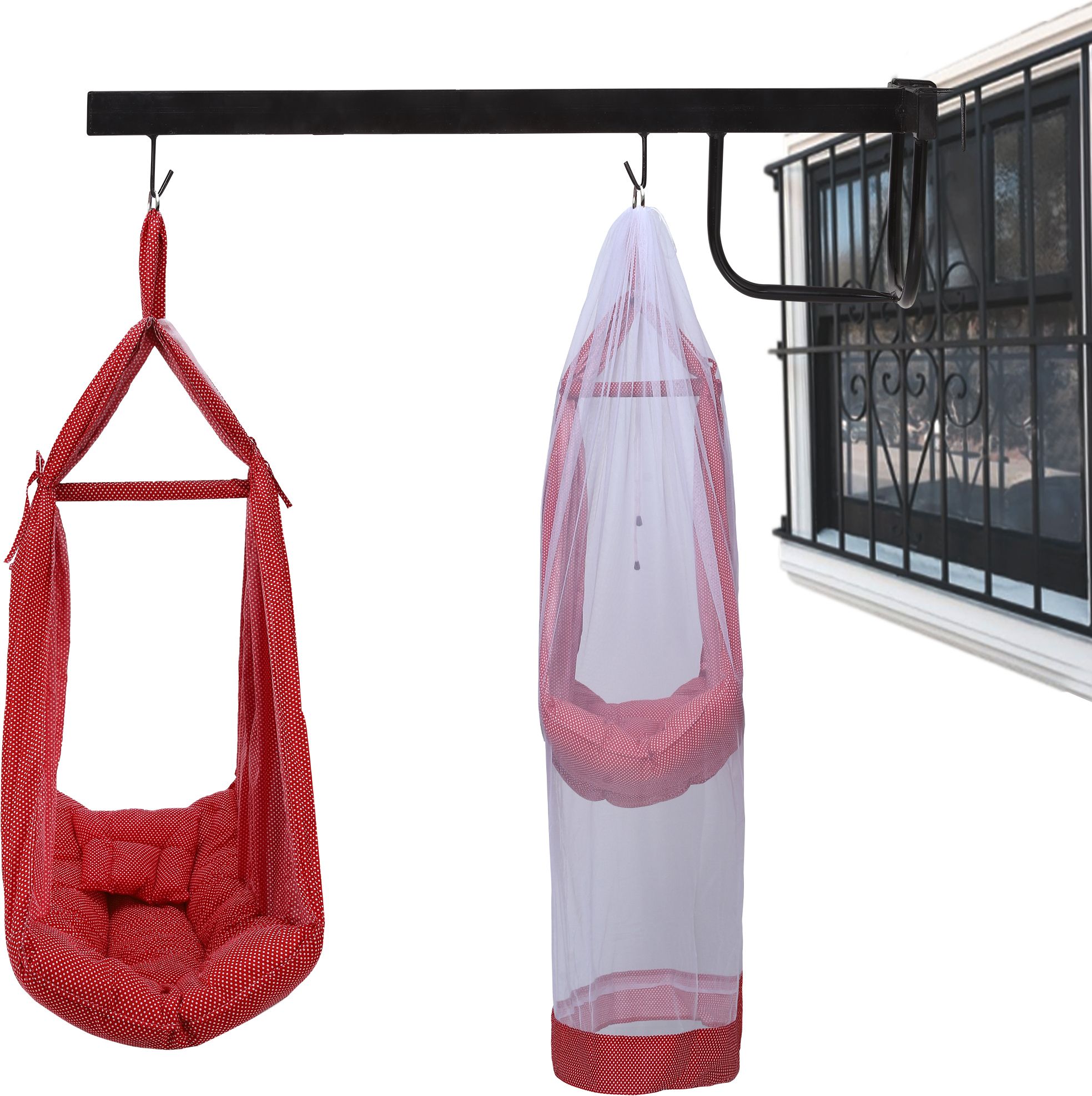 parents choice PEARL RED INFANT COMFY SWING CRADLE-picture-39