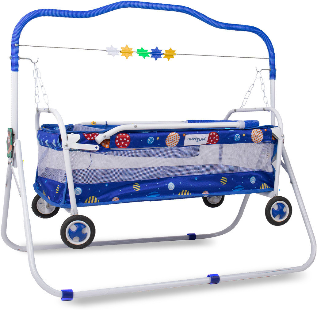 bumtum Baby Cradle With Swing Comfortable Sleeping Jhula Palna Multiuse For New Born image 1