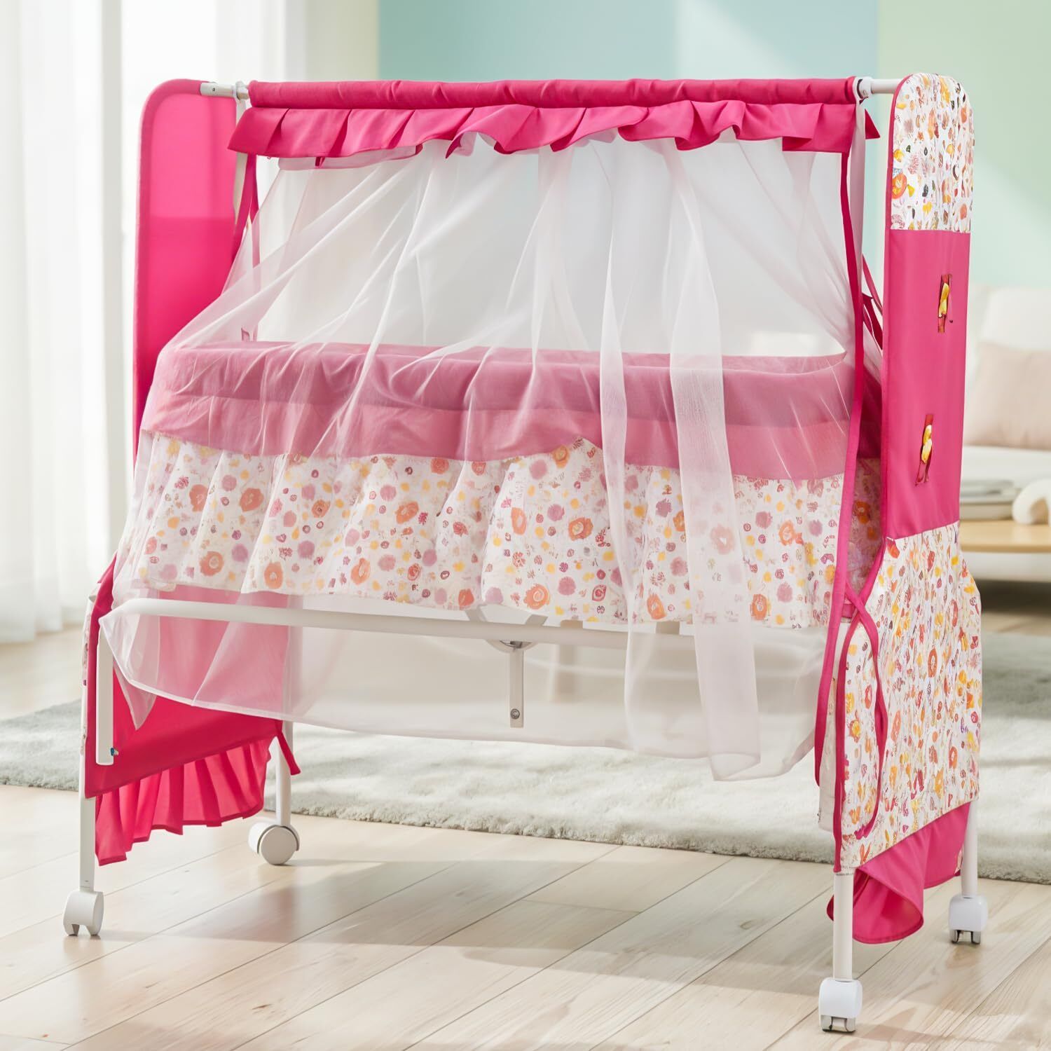 baybee Baby Swing Cradle for Baby, Infant Baby Cradle Jhula for Baby with Mosquito Net-picture-32