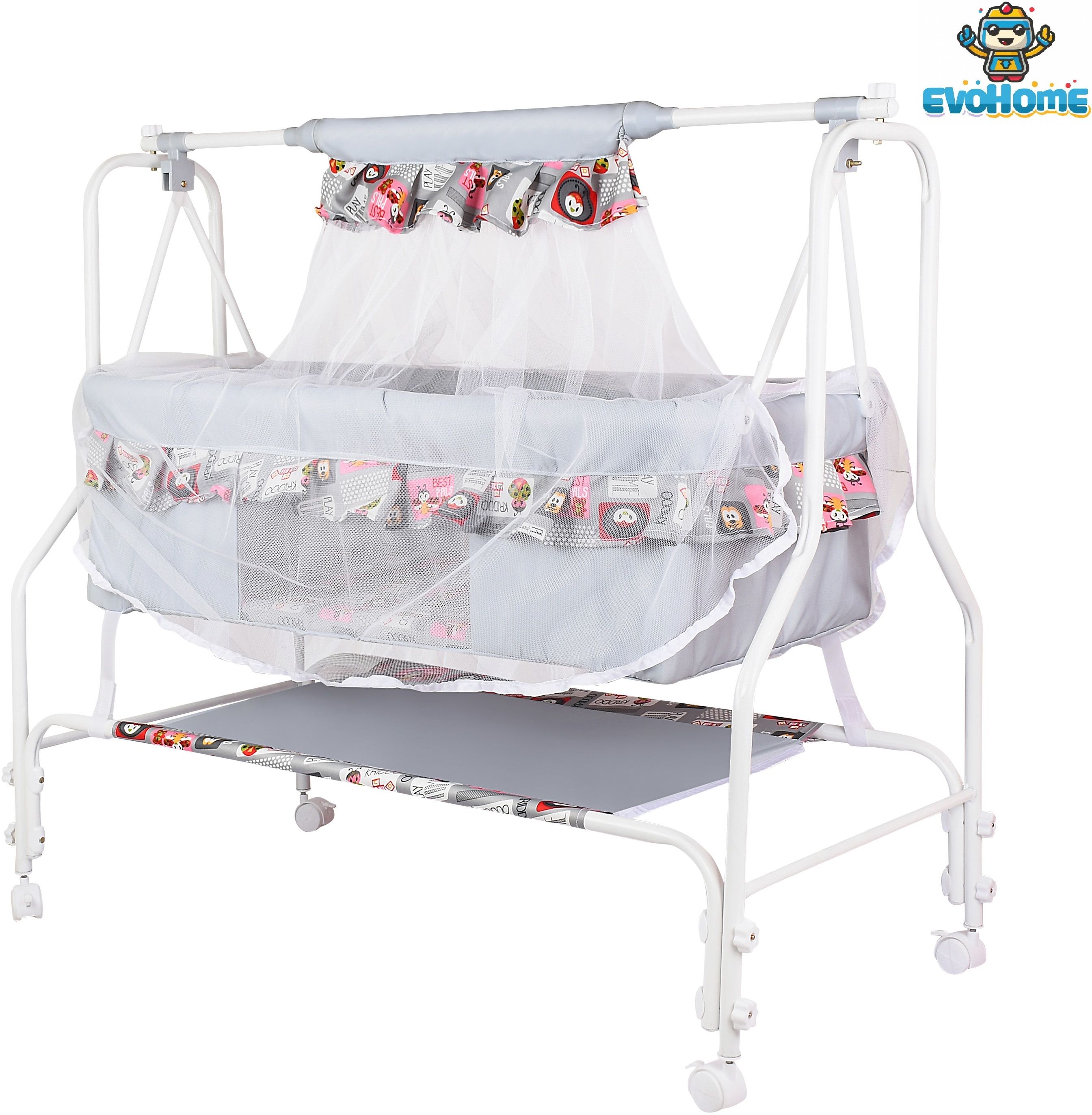 evohome Cradle for kids cradle for baby boy and girl Cradle With Swing & Mosquito Net-picture-10