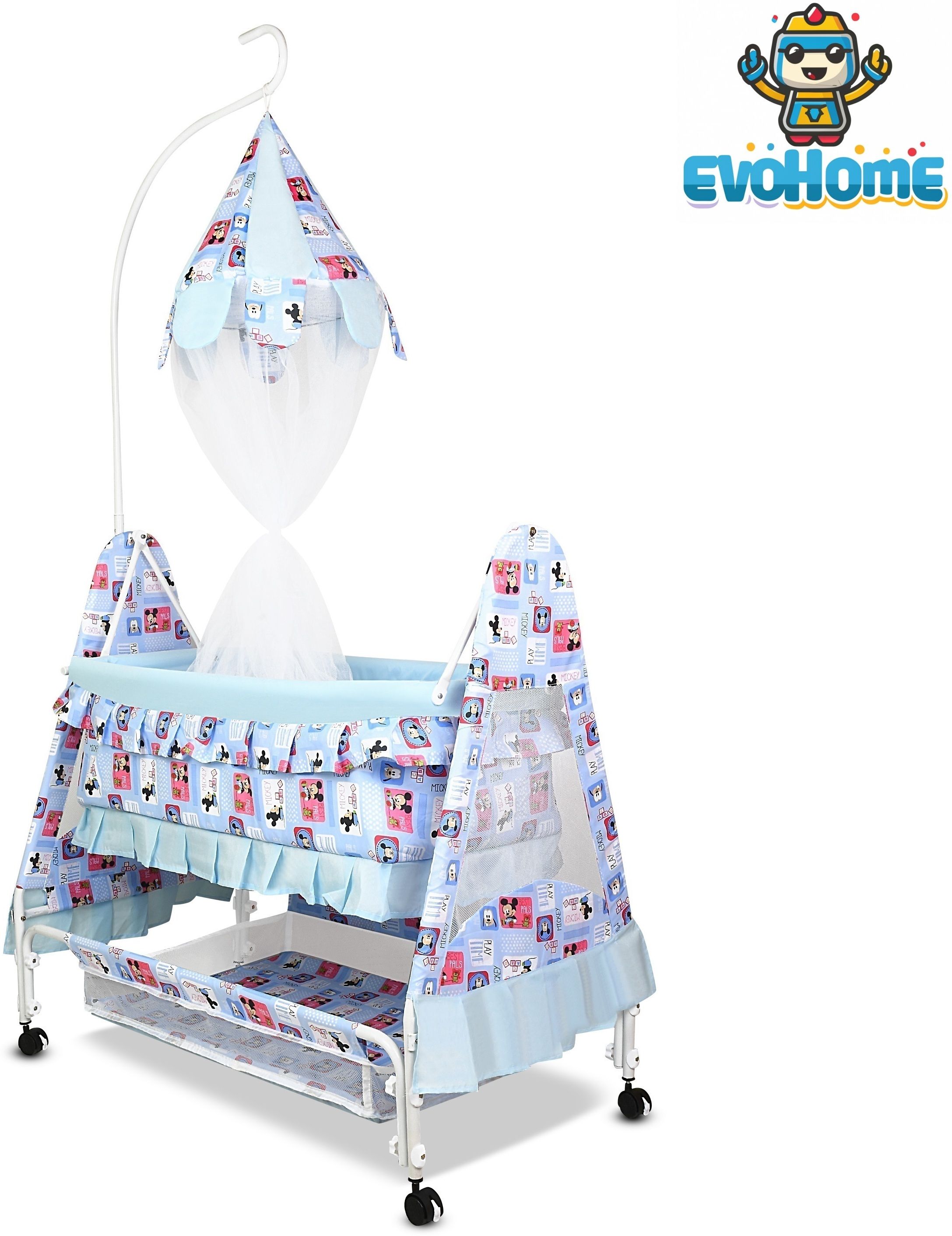 evohome Cradle for kids cradle for baby boy and girl Cradle With Swing & Mosquito Net-picture-8