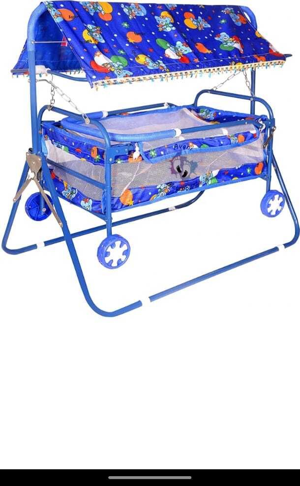 Baby Blue Bassinet, Cradle and stroller with mosquito Net Blue-image-49