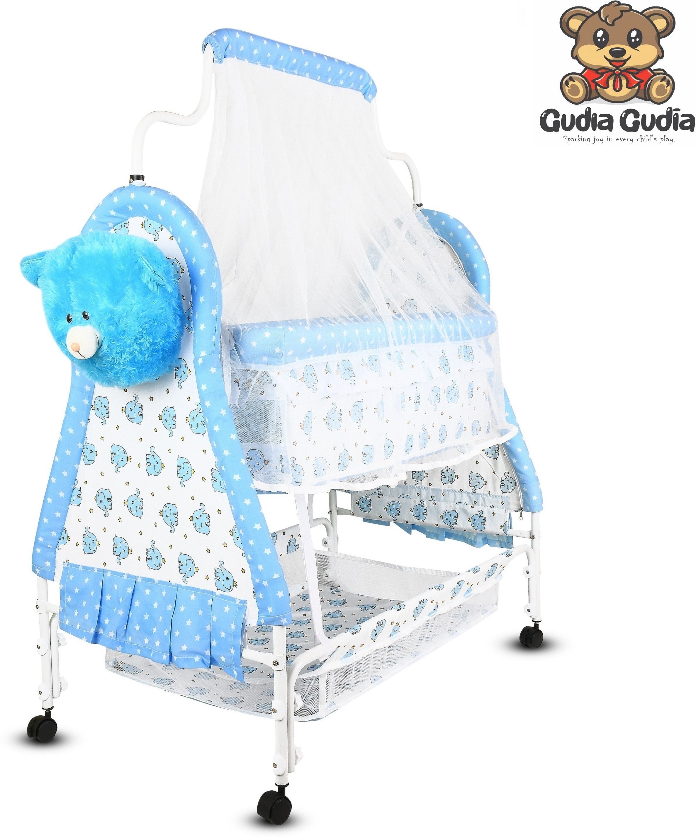 Cradle for kids cradle for baby boy and girl Cradle With Swing & Mosquito Net-image-47