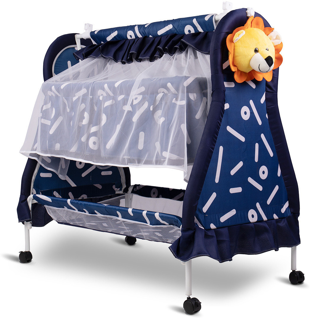 bumtum Baby Cradle with Swing & Mosquito Net, Foldable Cradle With Storage Mat For Baby image 1