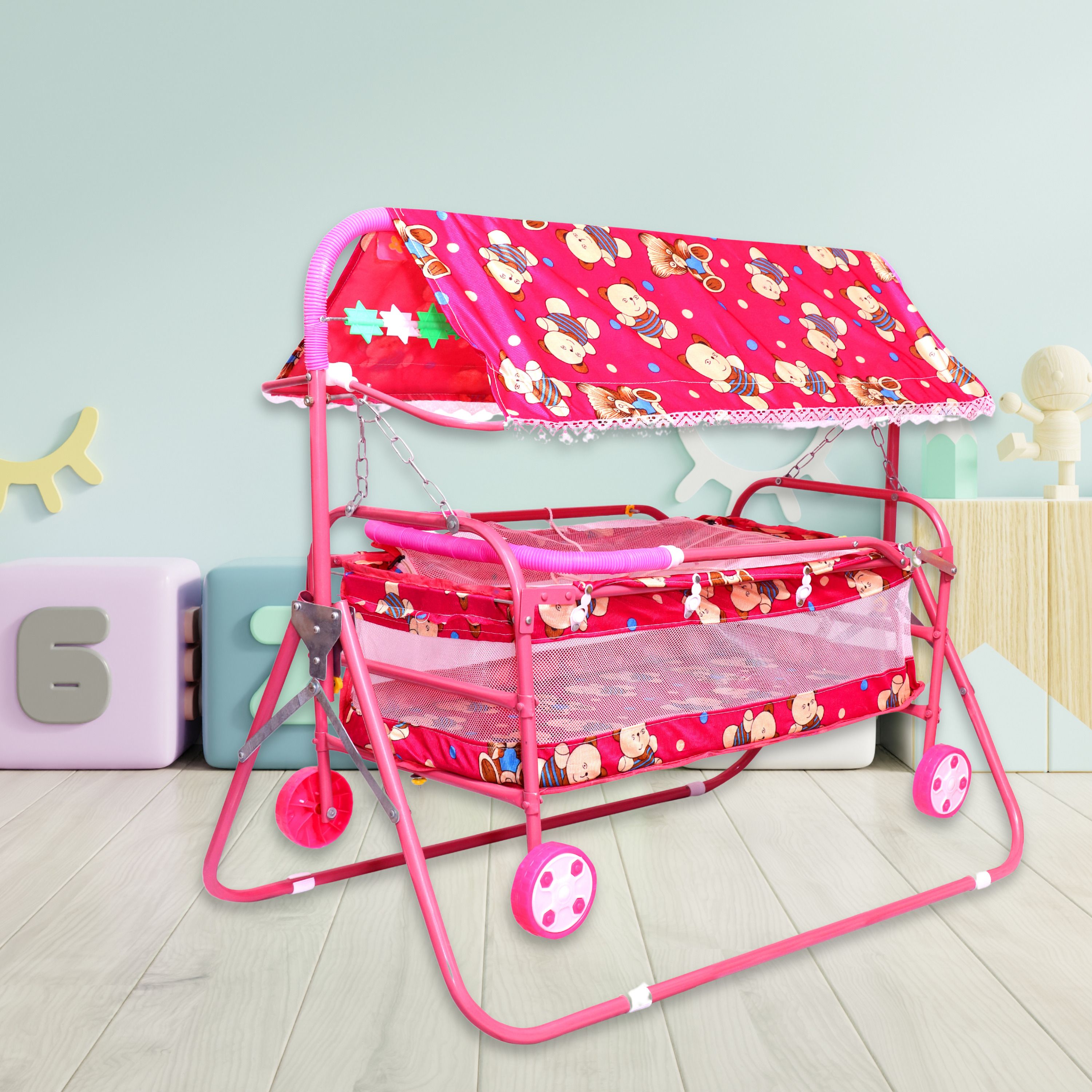 avani metrobuzz Baby Jhula Crib Cradle Palna-picture-48