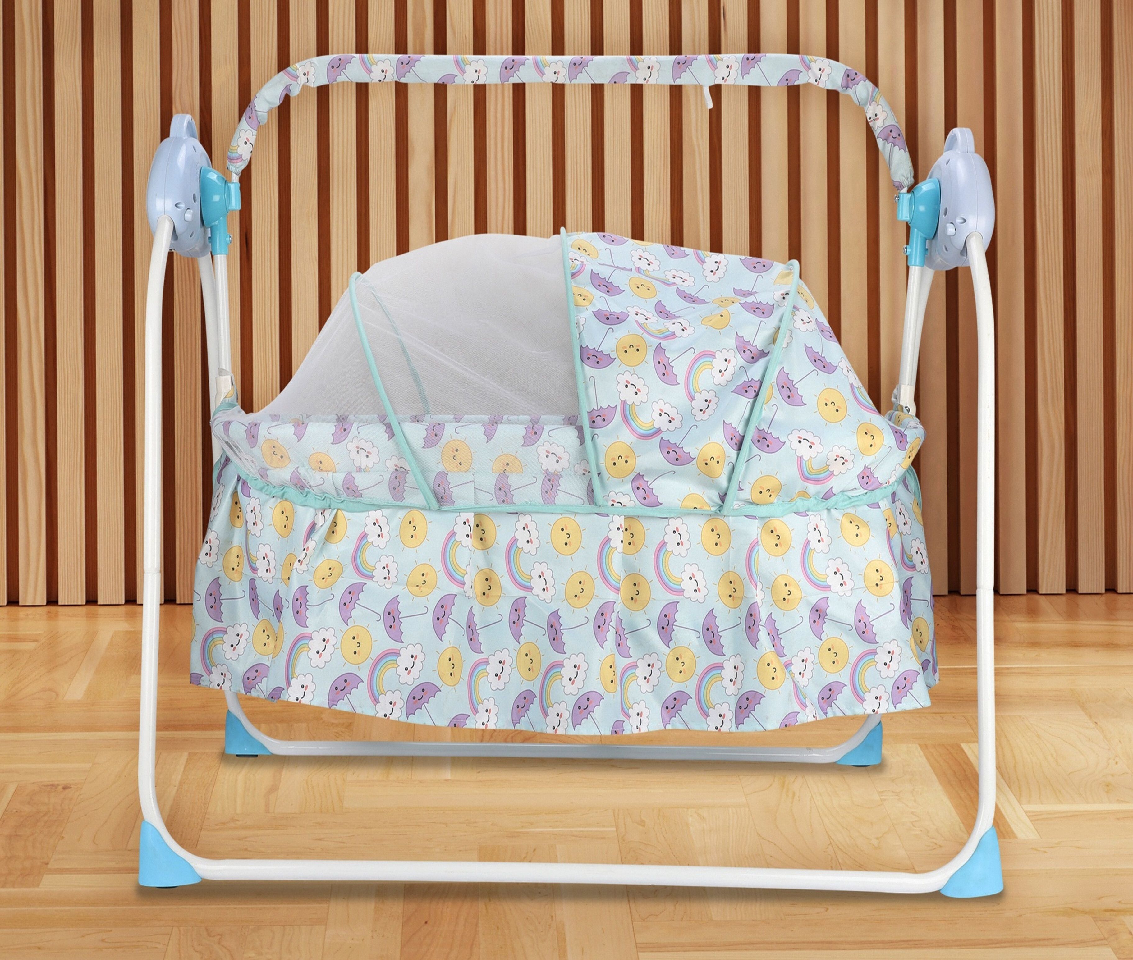 Baby Musical Auto Swing Bed Bluetooth Remote Control Newborns & Infants-image-34