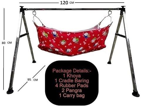 Baby Cradle Baby Bedding Hanging Swing Cradle with Cotton Hammock with Net-image-5