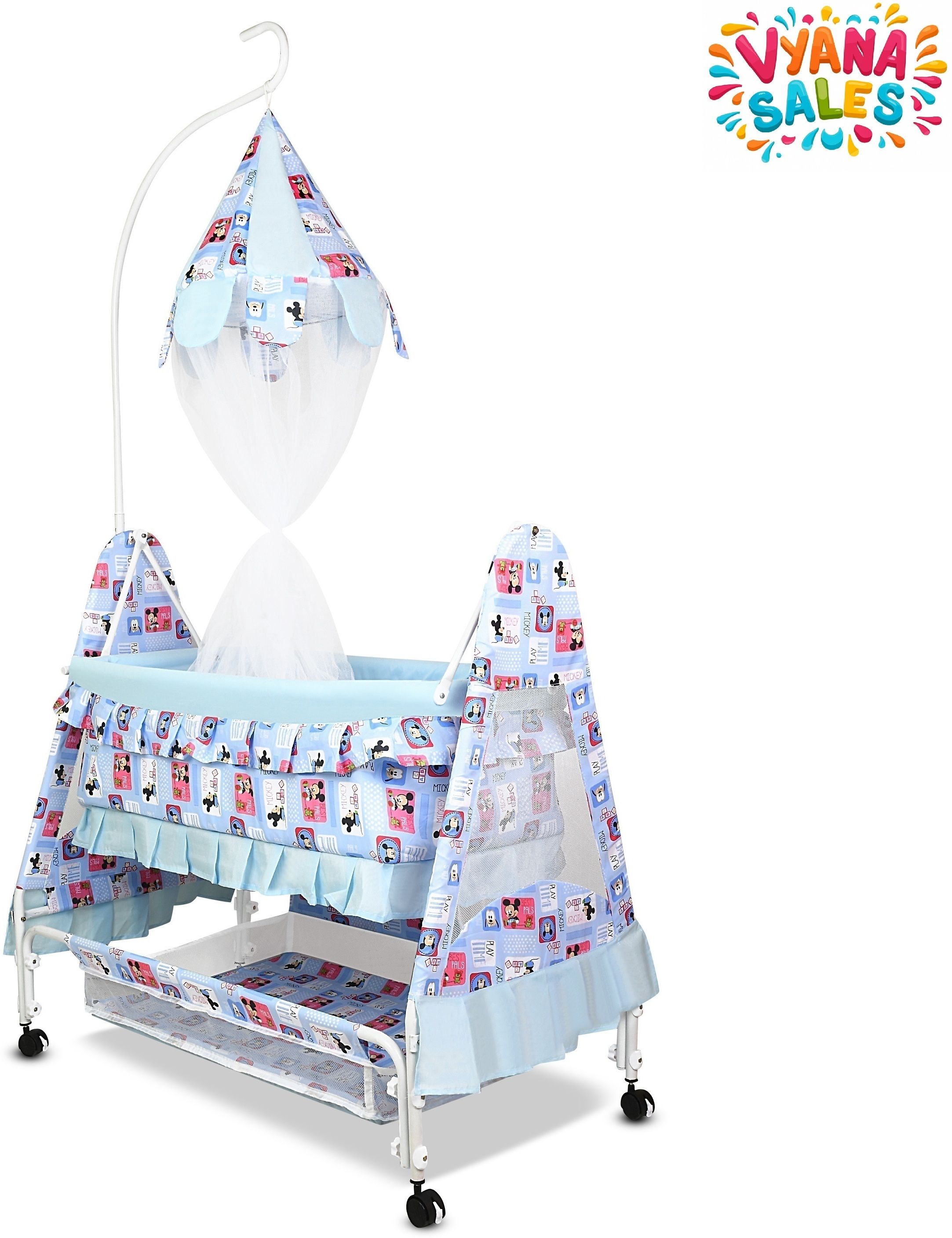 vyana sales Cradle for kids cradle for baby boy and girl Cradle With Swing & Mosquito Net-picture-18