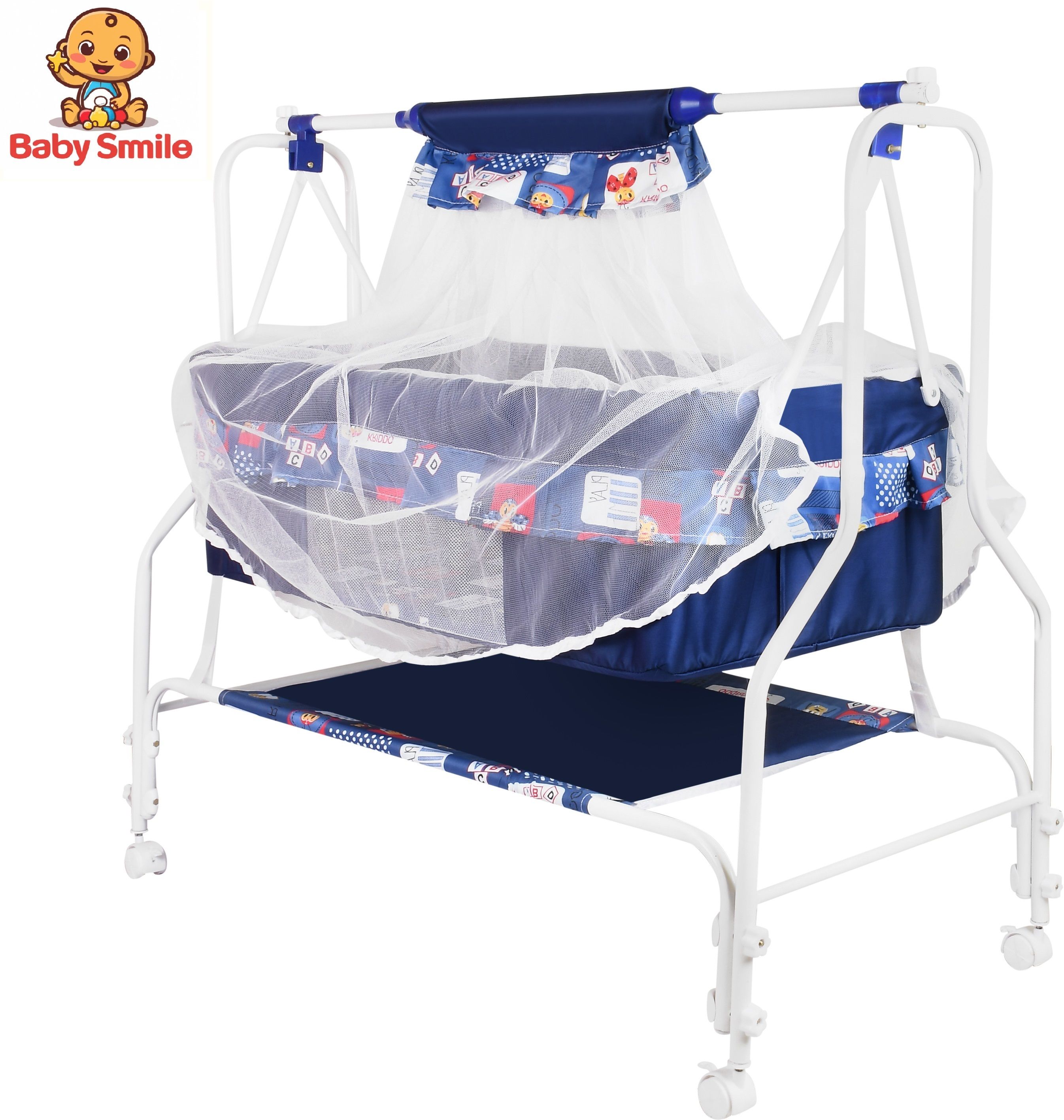 Cradle for kids cradle for baby boy and girl Cradle With Swing & Mosquito Net-image-25