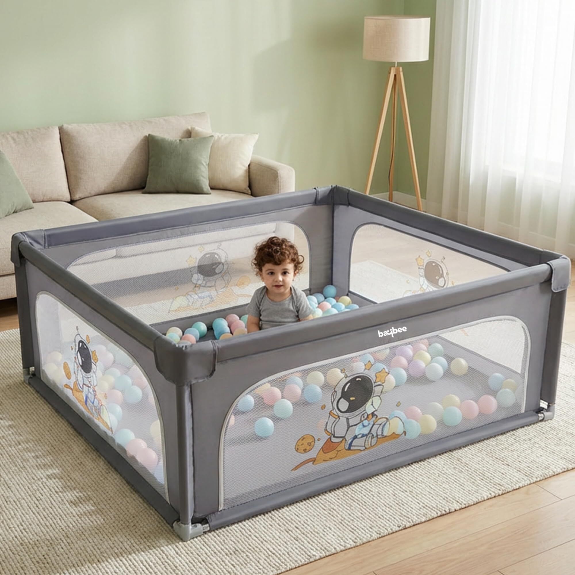 baybee Baby Playpen Playard for Kids Play Area Safety with Zipper Door & Toys Pouch-picture-22