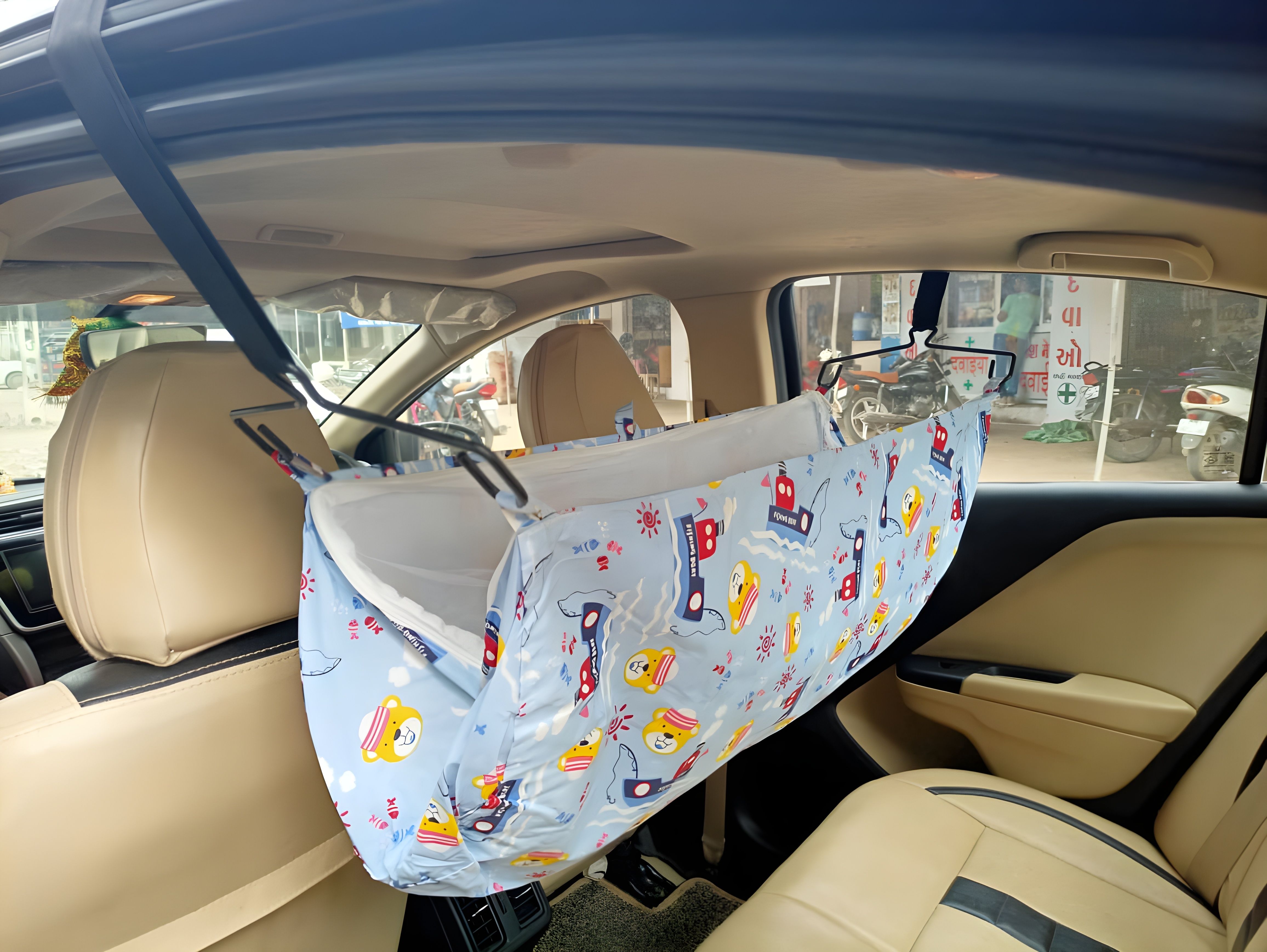 APAV Car Cradle Hammock for 0 to 2 Year Baby | Portable with Adjustable Belt-image-43