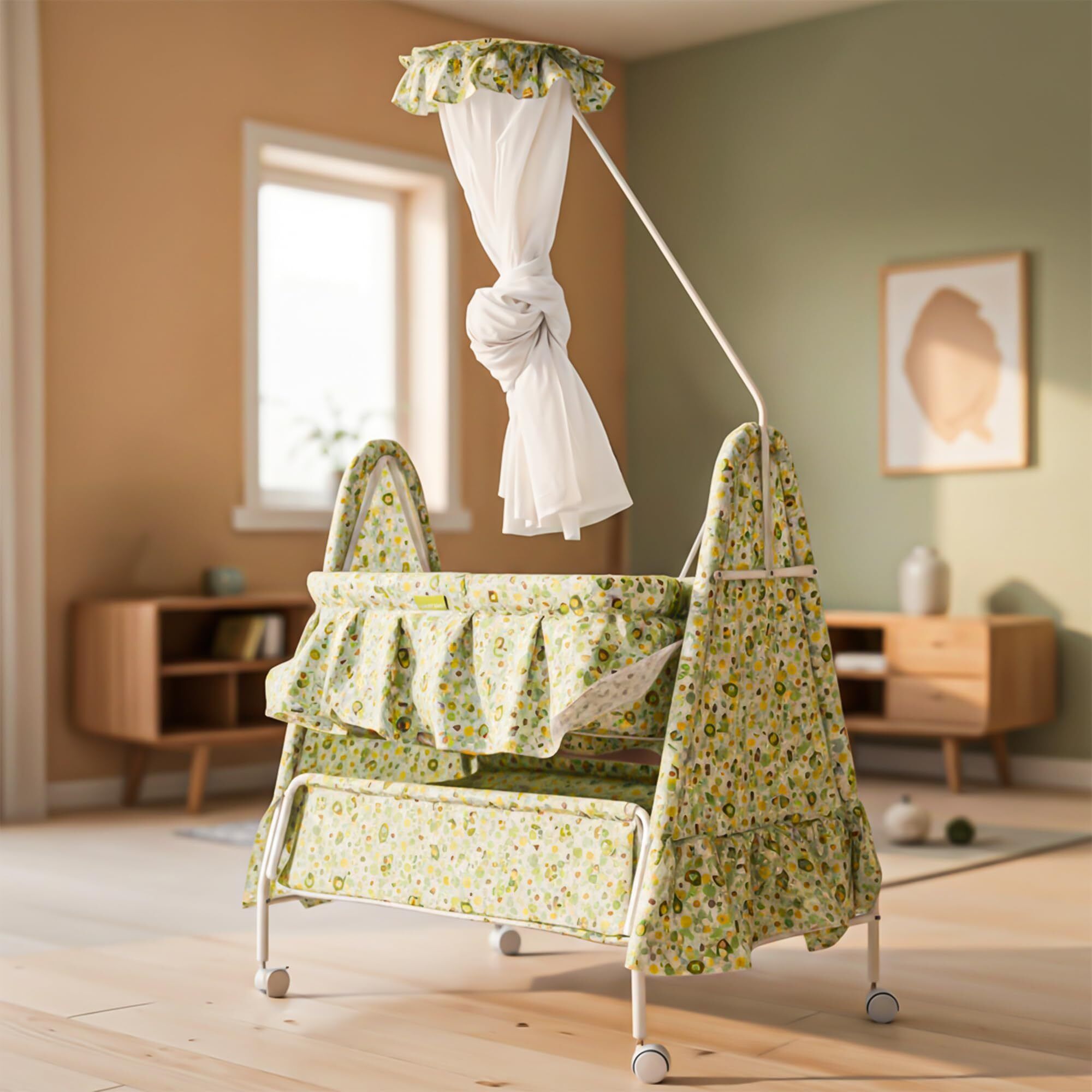 baybee Baby Swing Cradle for Baby, Infant Baby Cradle Jhula for Baby with Mosquito Net-picture-29